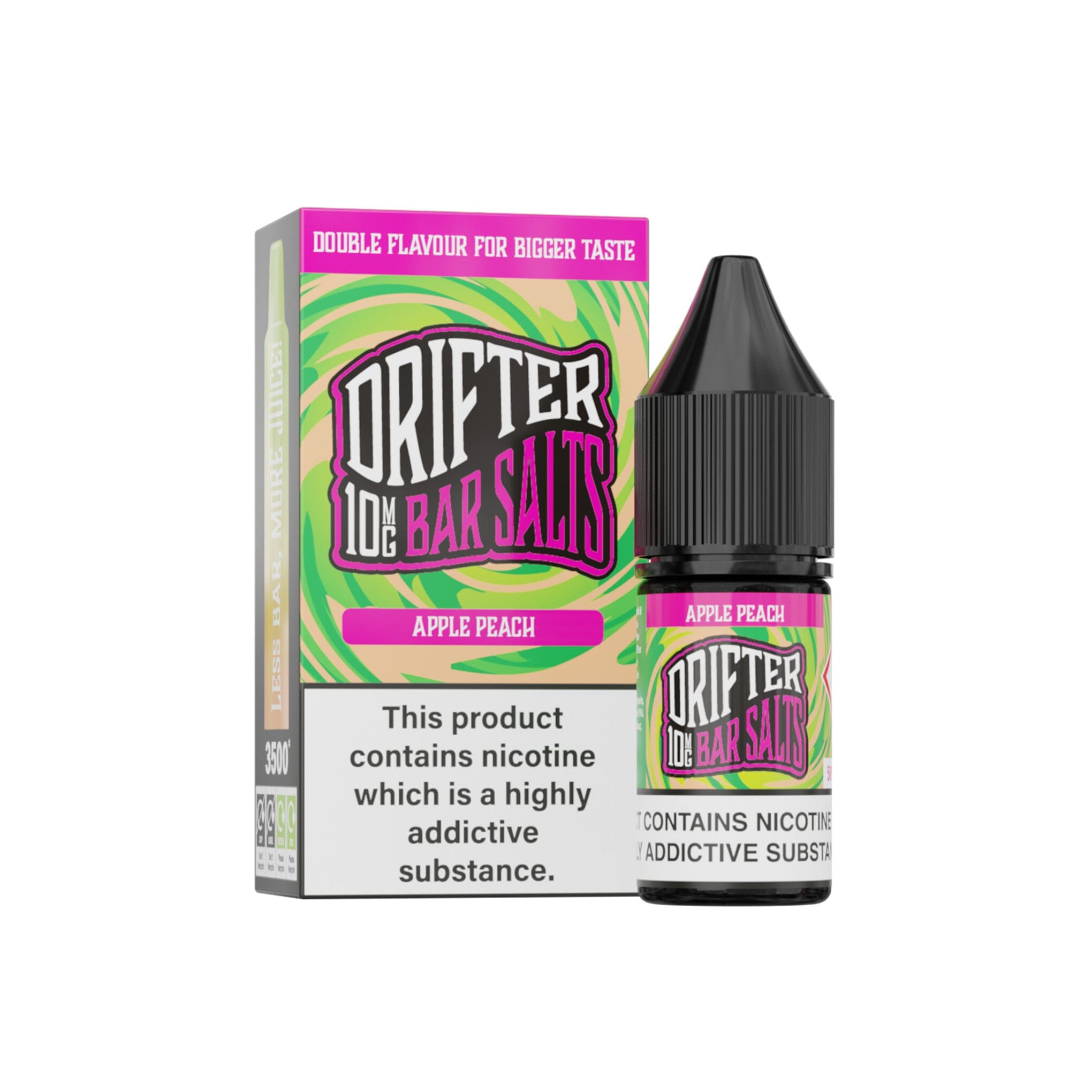 Drifter Bar Salt E-Liquid Apple Peach Ice 10MG - Medium Nicotine 