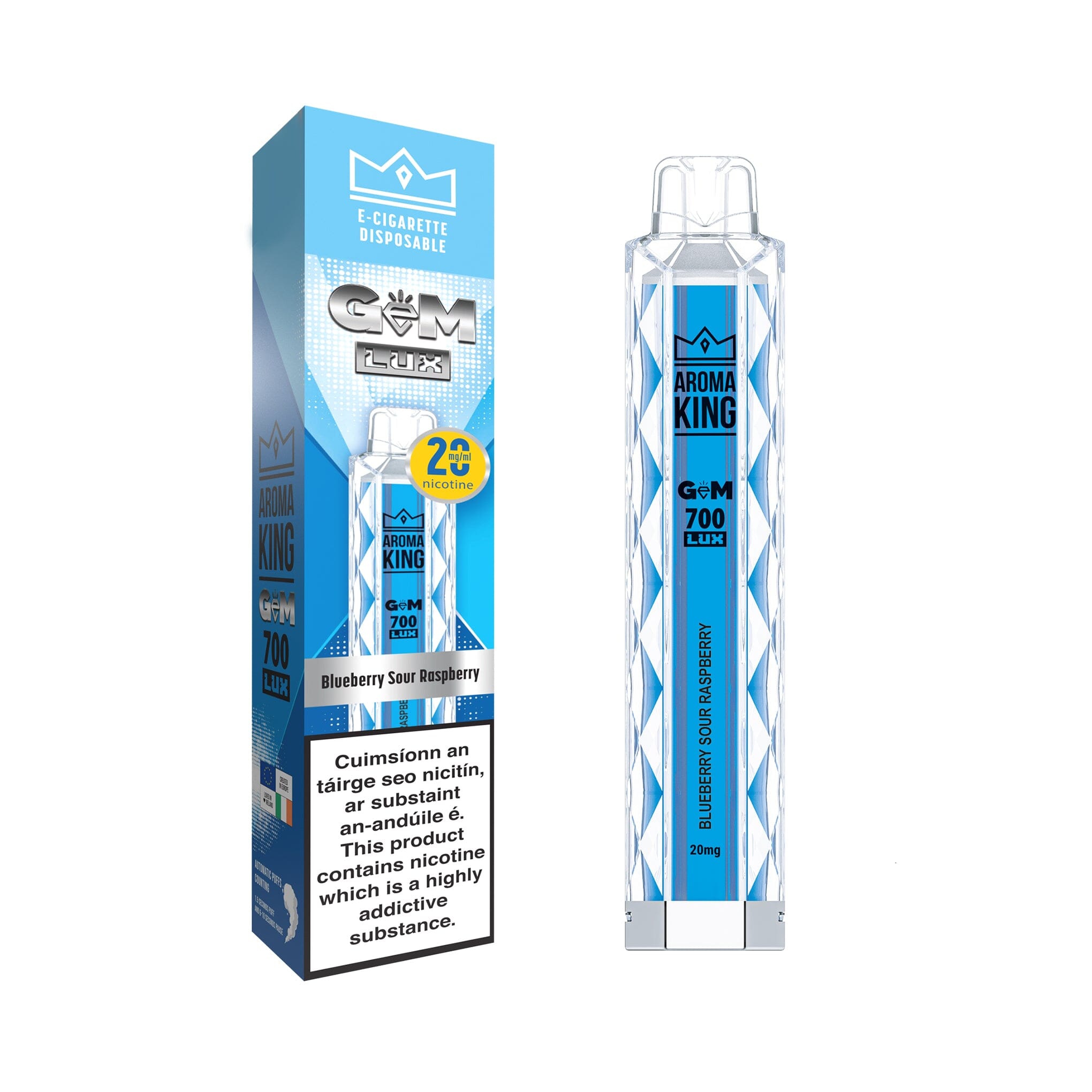 Aroma King Gem Lux Disposable Vape Blueberry Sour Raspberry