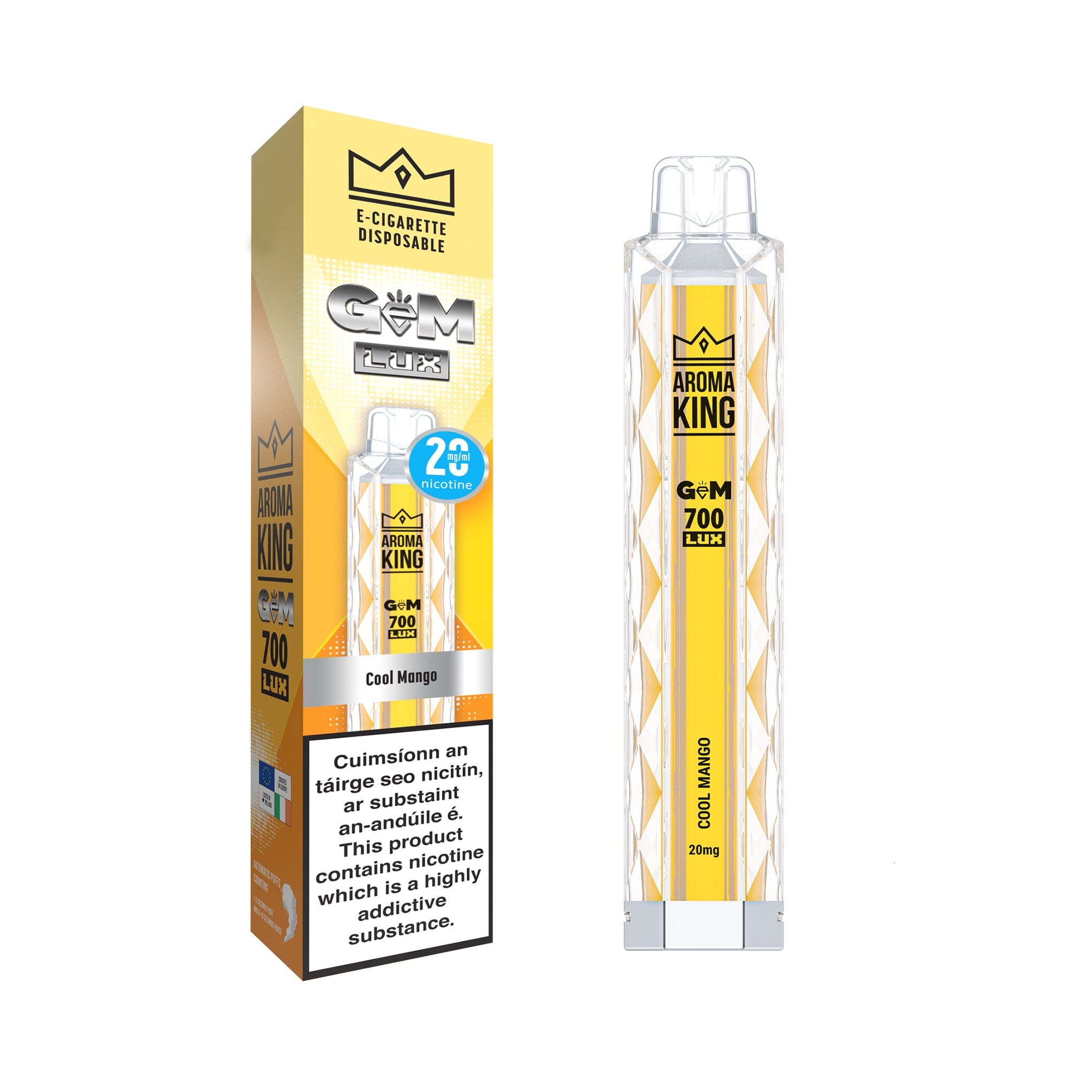 Aroma King Gem Lux Disposable Vape Cool Mango 