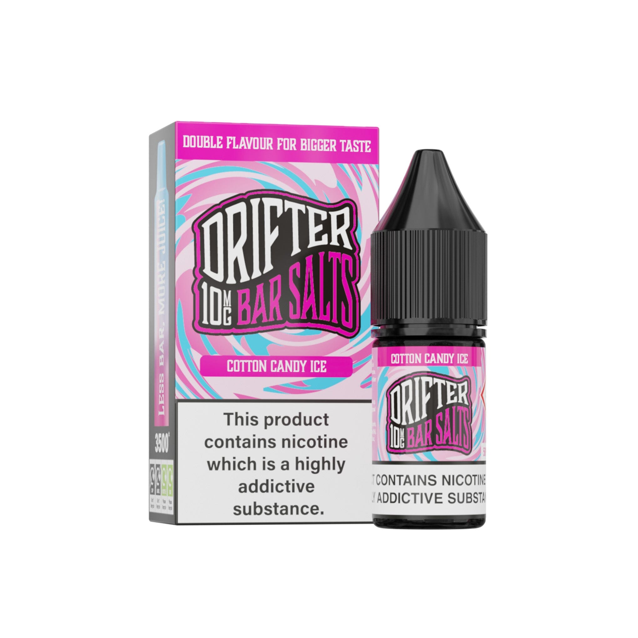 Drifter Bar Salt E-Liquid Cotton Candy Ice 10MG - Medium Nicotine 