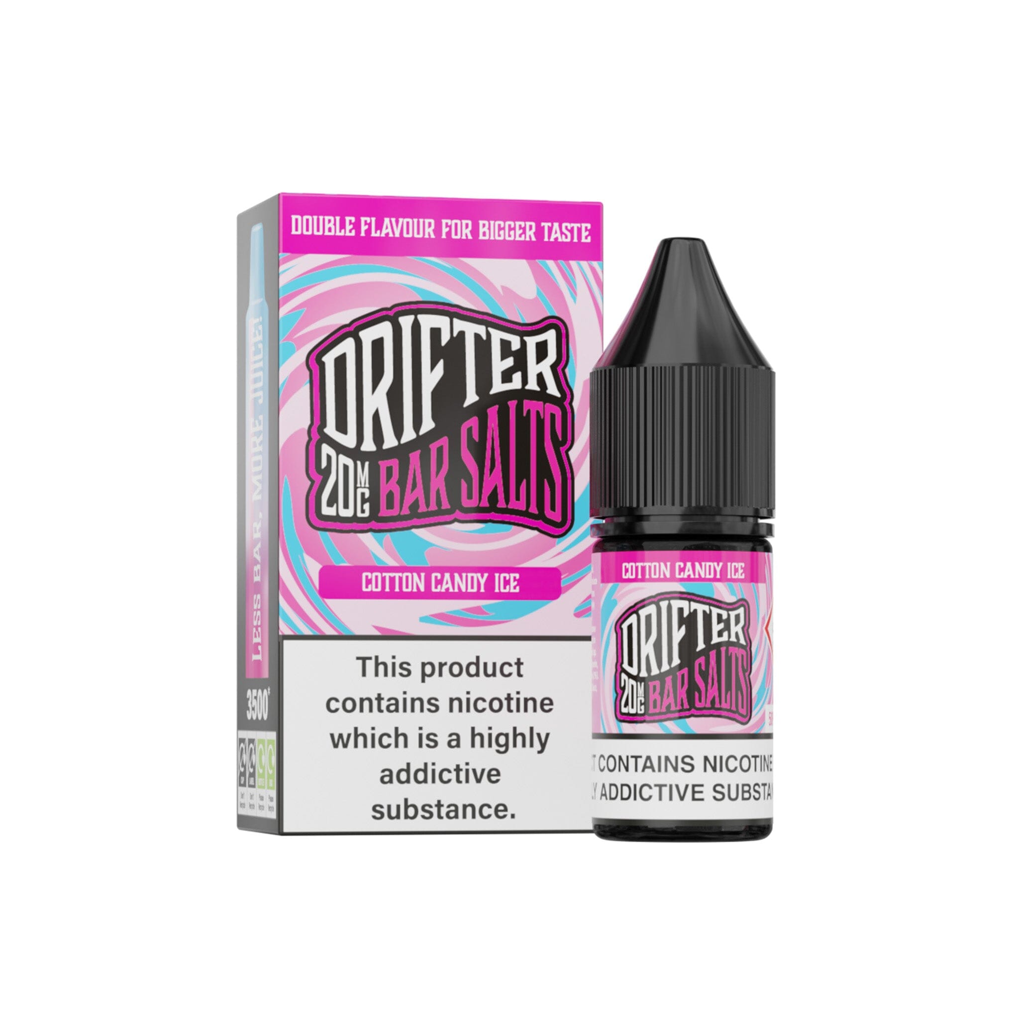 Drifter Bar Salt E-Liquid Cotton Candy Ice 20MG - High Nicotine 