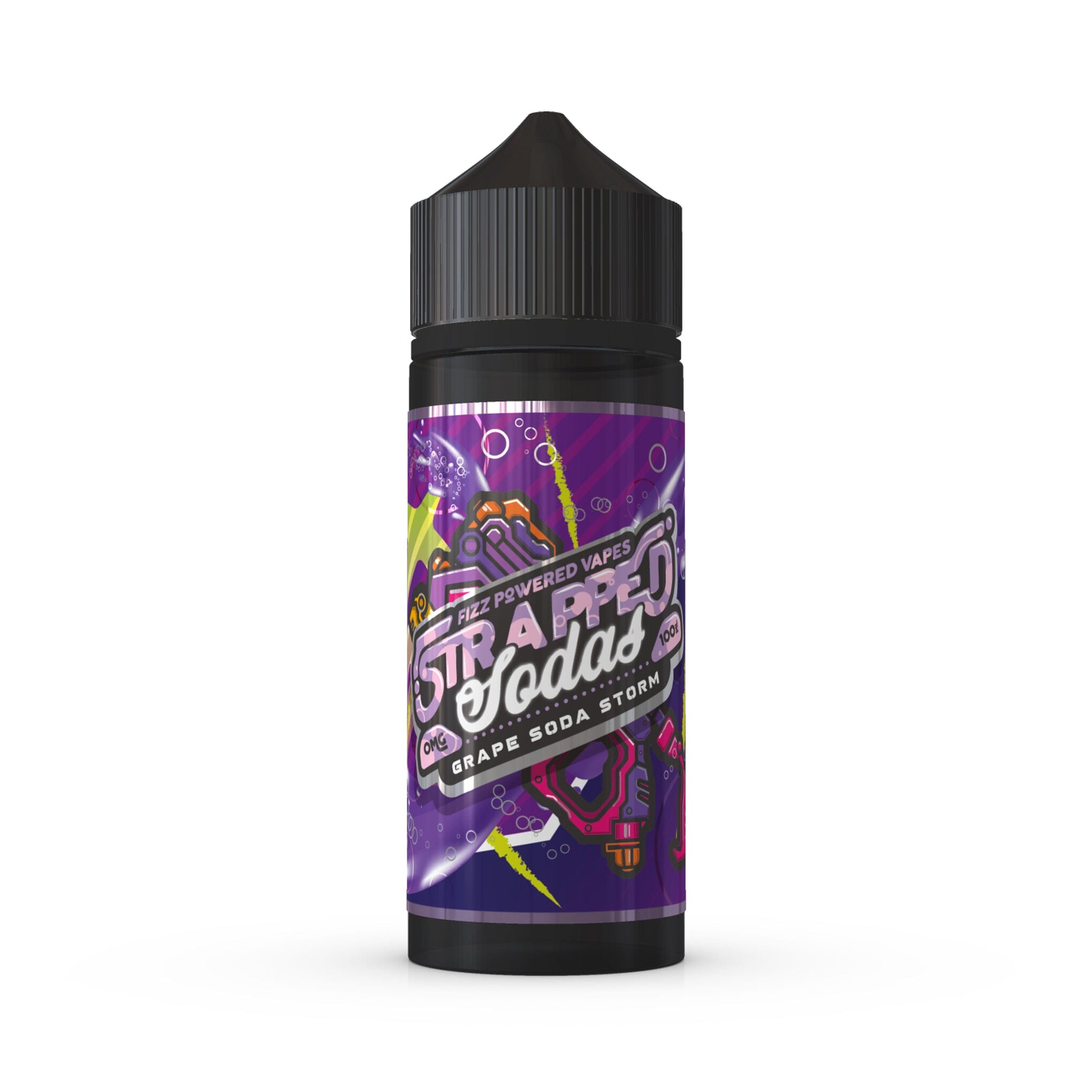 Strapped Sodas Range Short Fill E-Liquid Grape Soda Storm 