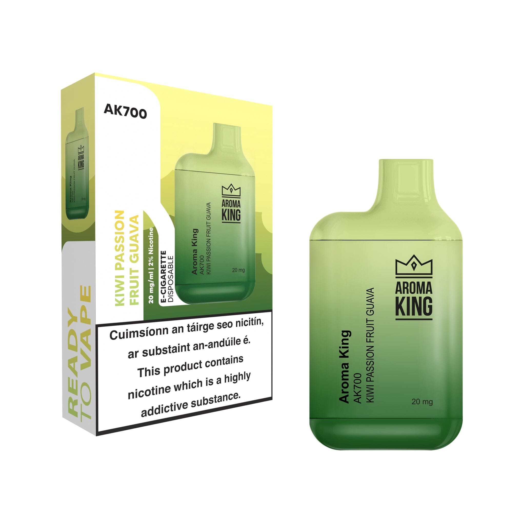 Aroma King AK700 Disposable Vape Kiwi Passion Fruit Guava 