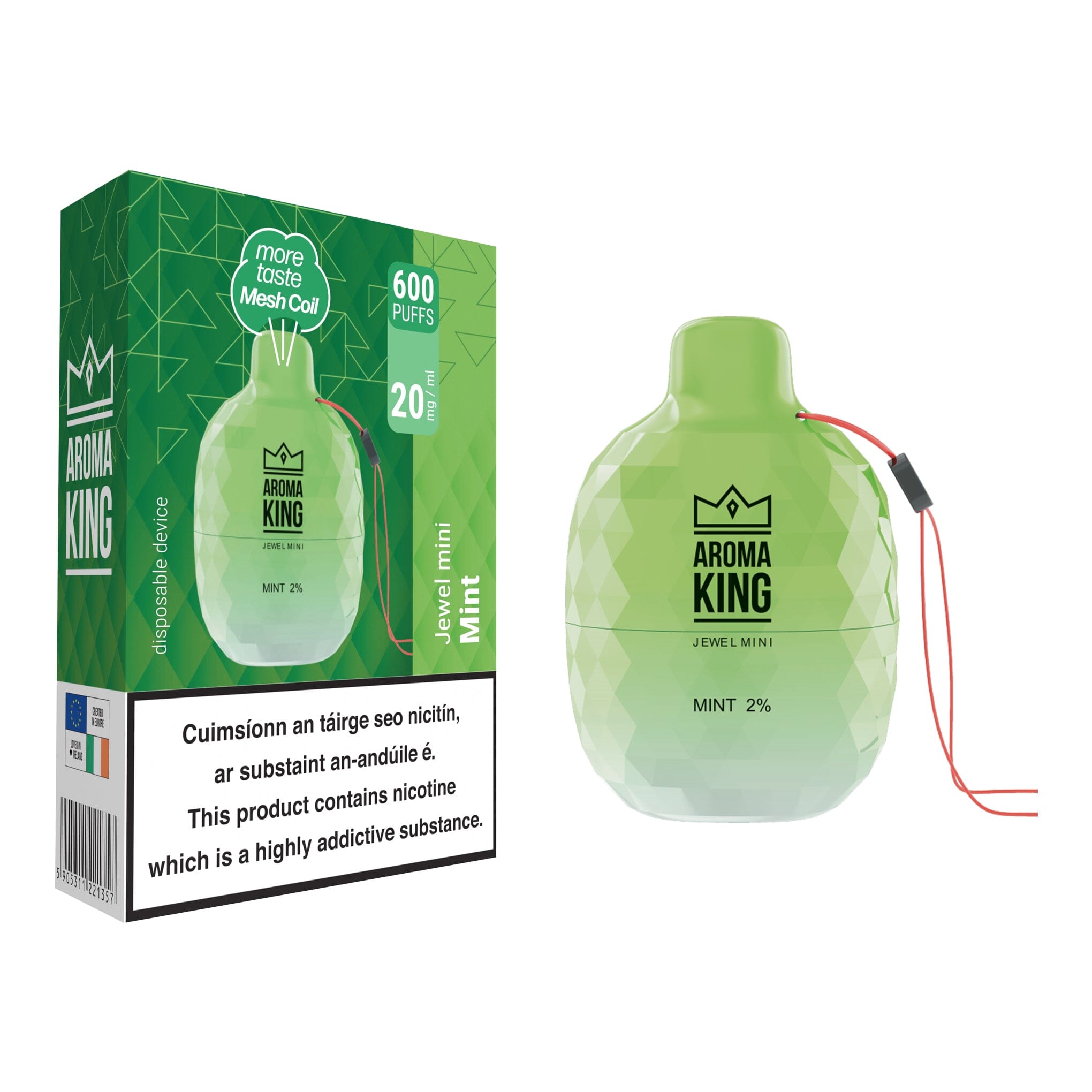 Aroma King Jewel Mini 600 Disposable Vape Mint
