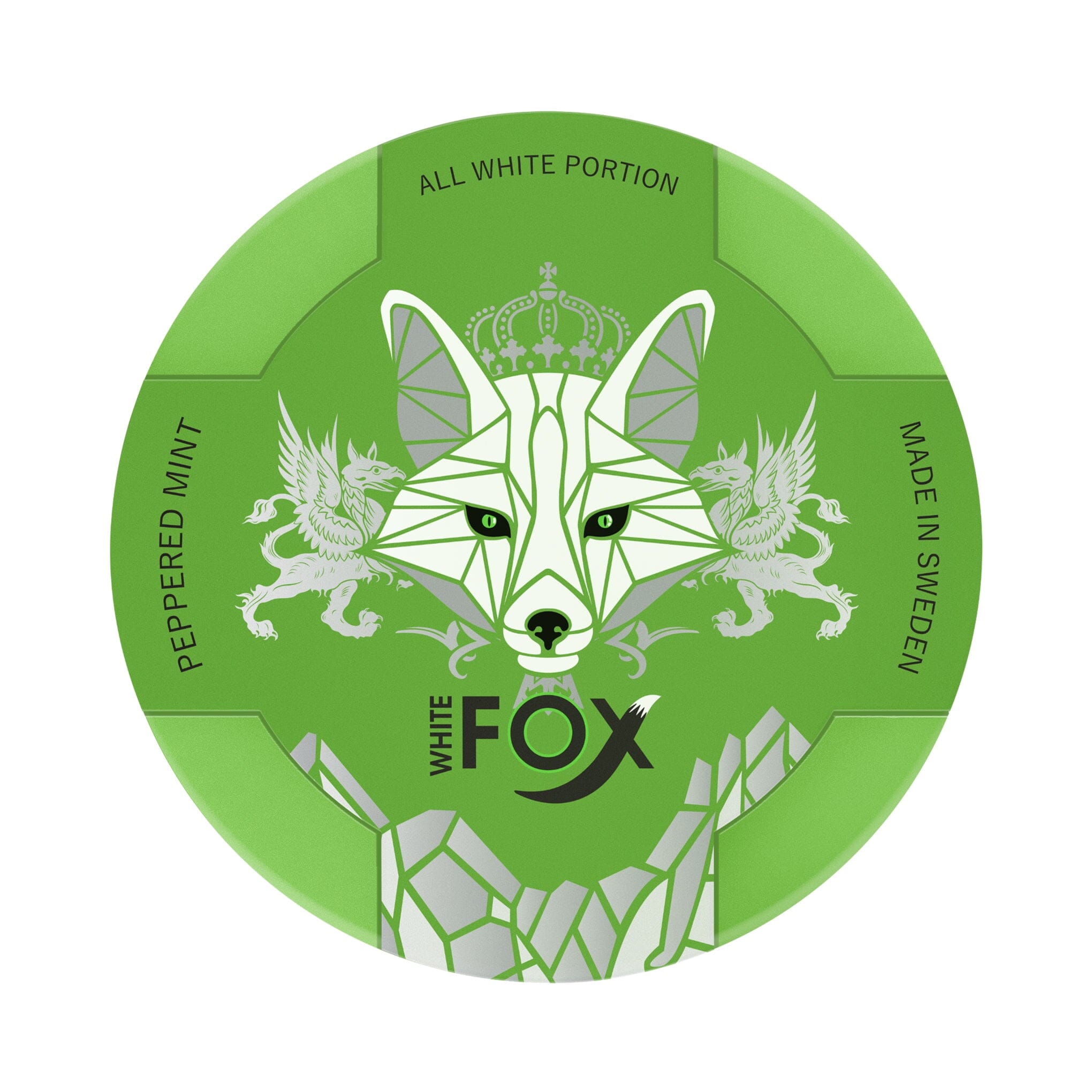 White Fox Slim Nicotine Pouches Peppered Mint 16MG/G