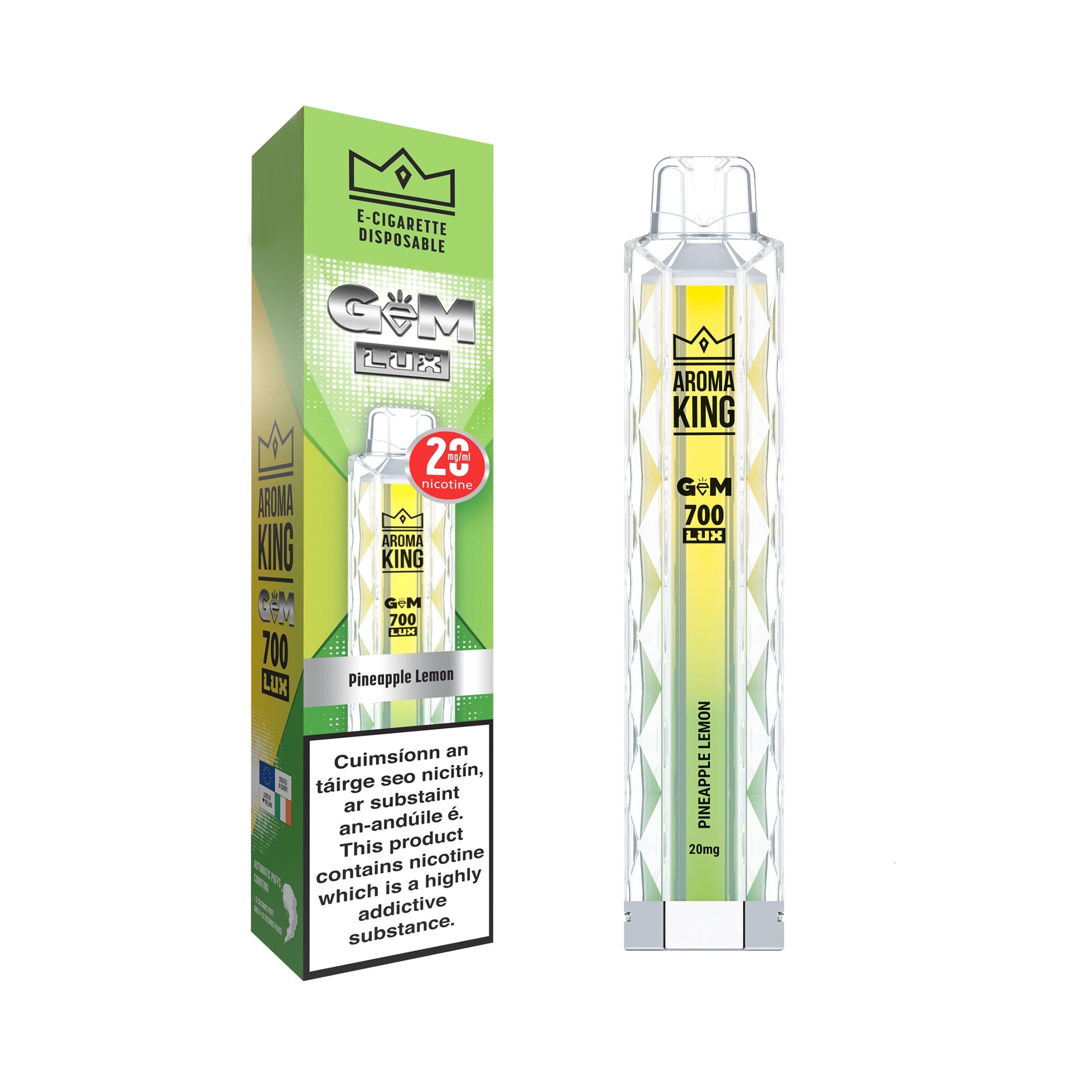 Aroma King Gem Lux Disposable Vape Pineapple Lemon