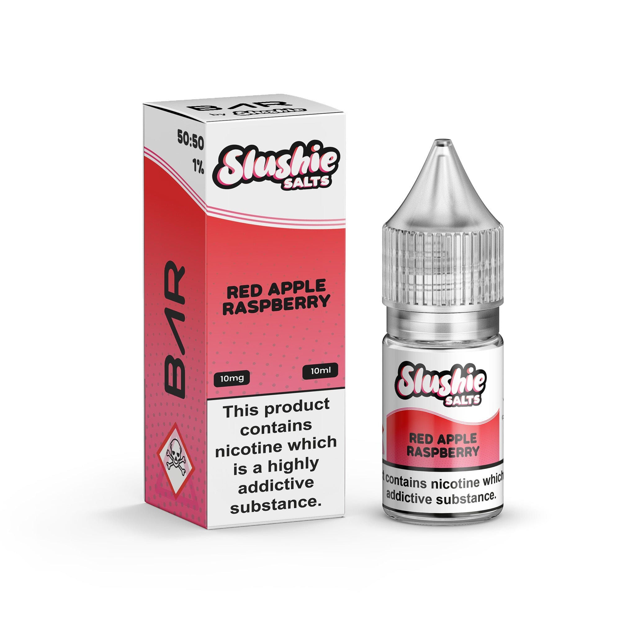 Slushie Bar Salt Nicotine Salt E-Liquid Red Apple Raspberry 10MG - Medium Nicotine