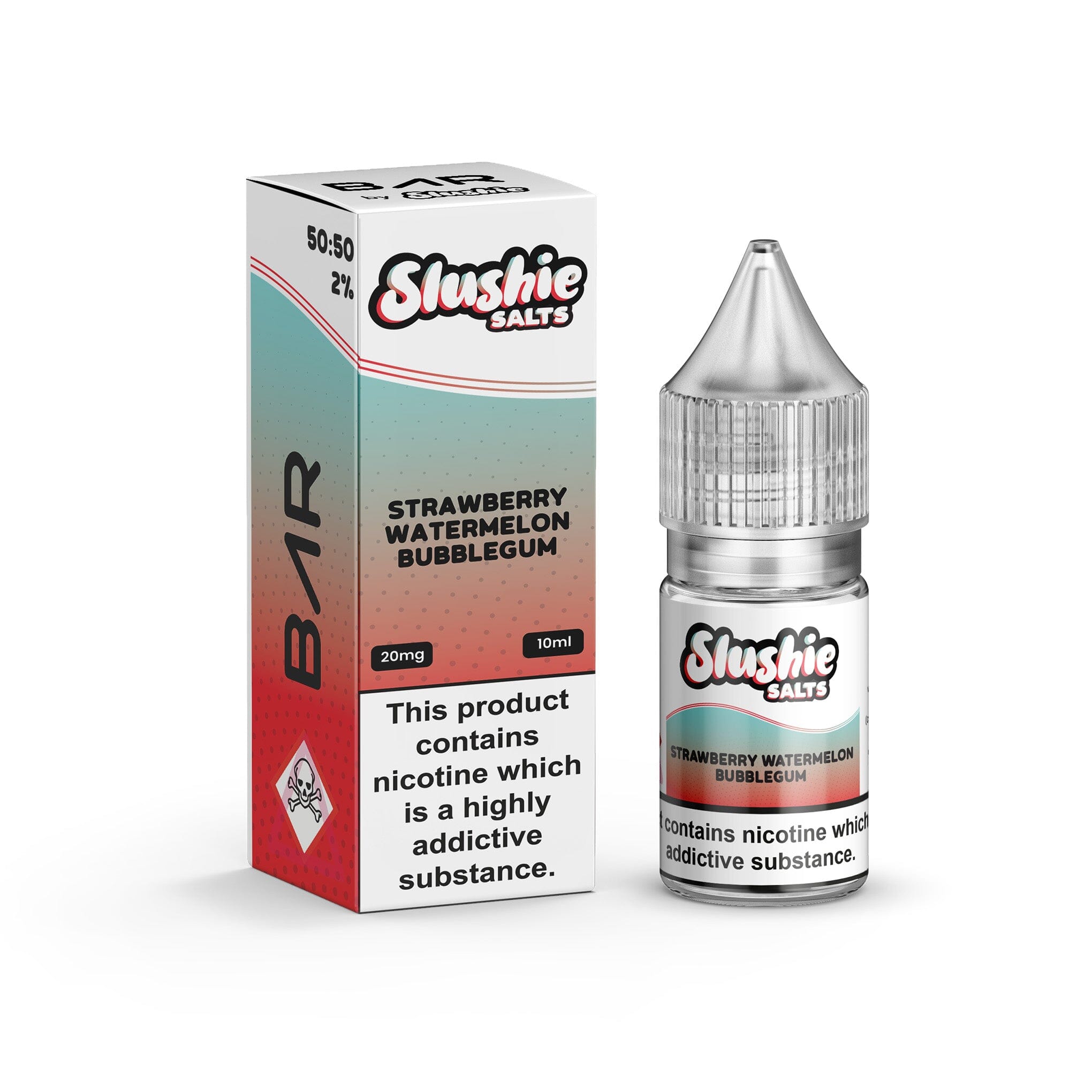 Slushie Bar Salt Nicotine Salt E-Liquid Strawberry Watermelon Bubblegum 20MG - High Nicotine