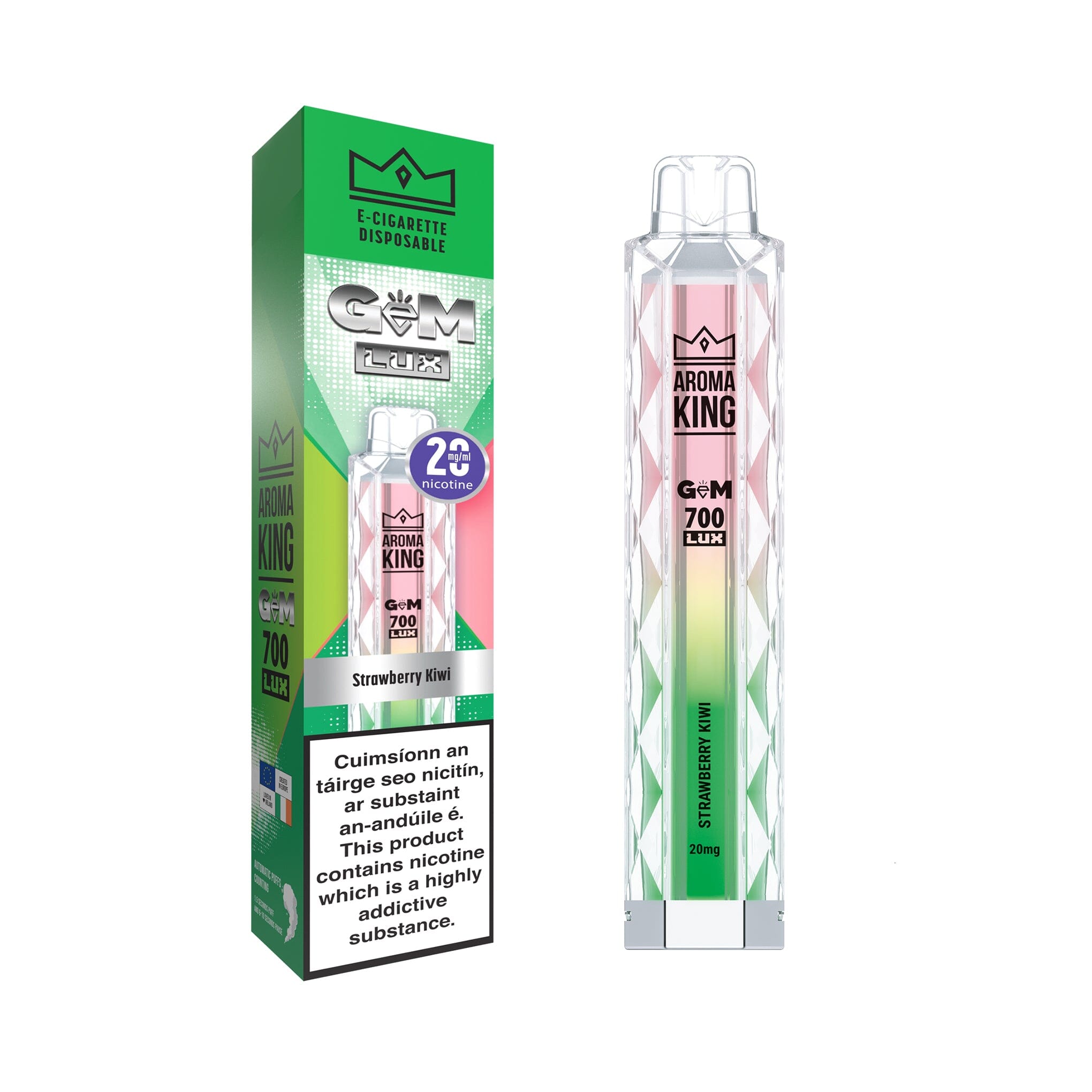 Aroma King Gem Lux Disposable Vape Strawberry Kiwi 