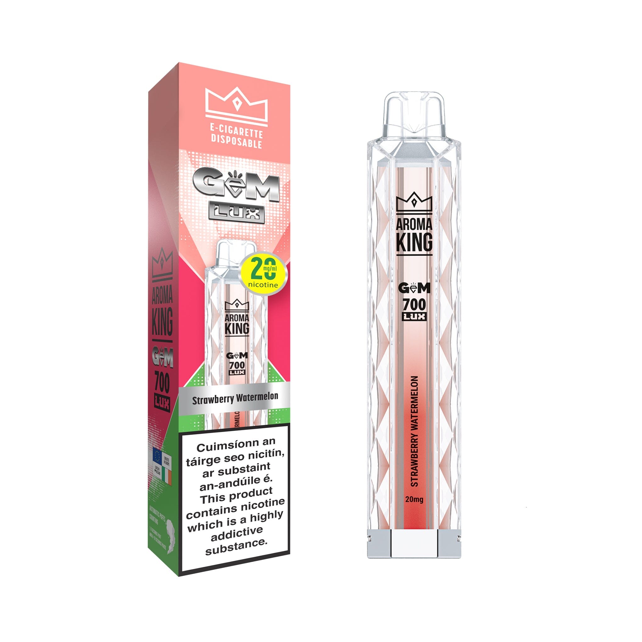 Aroma King Gem Lux Disposable Vape Strawberry Watermelon 