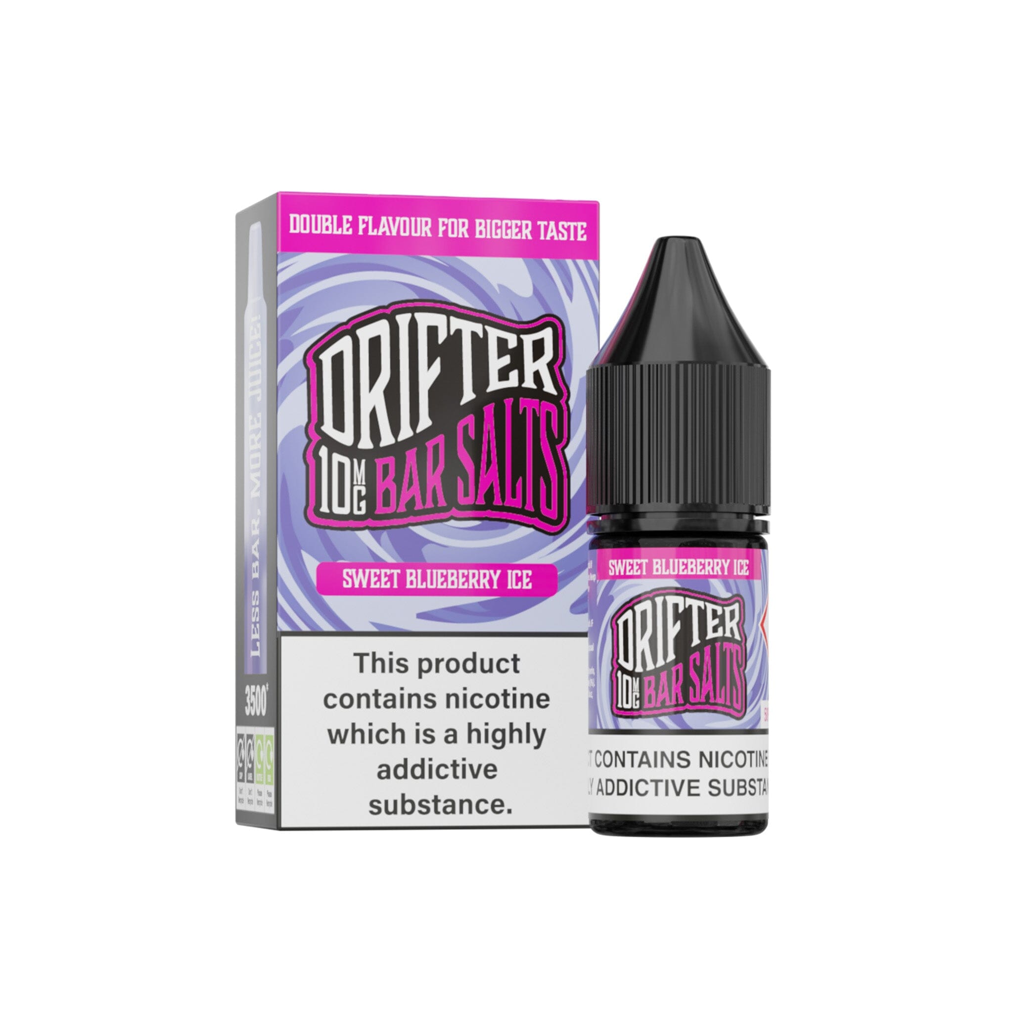 Drifter Bar Salt E-Liquid Sweet Blueberry Ice 10MG - Medium Nicotine 