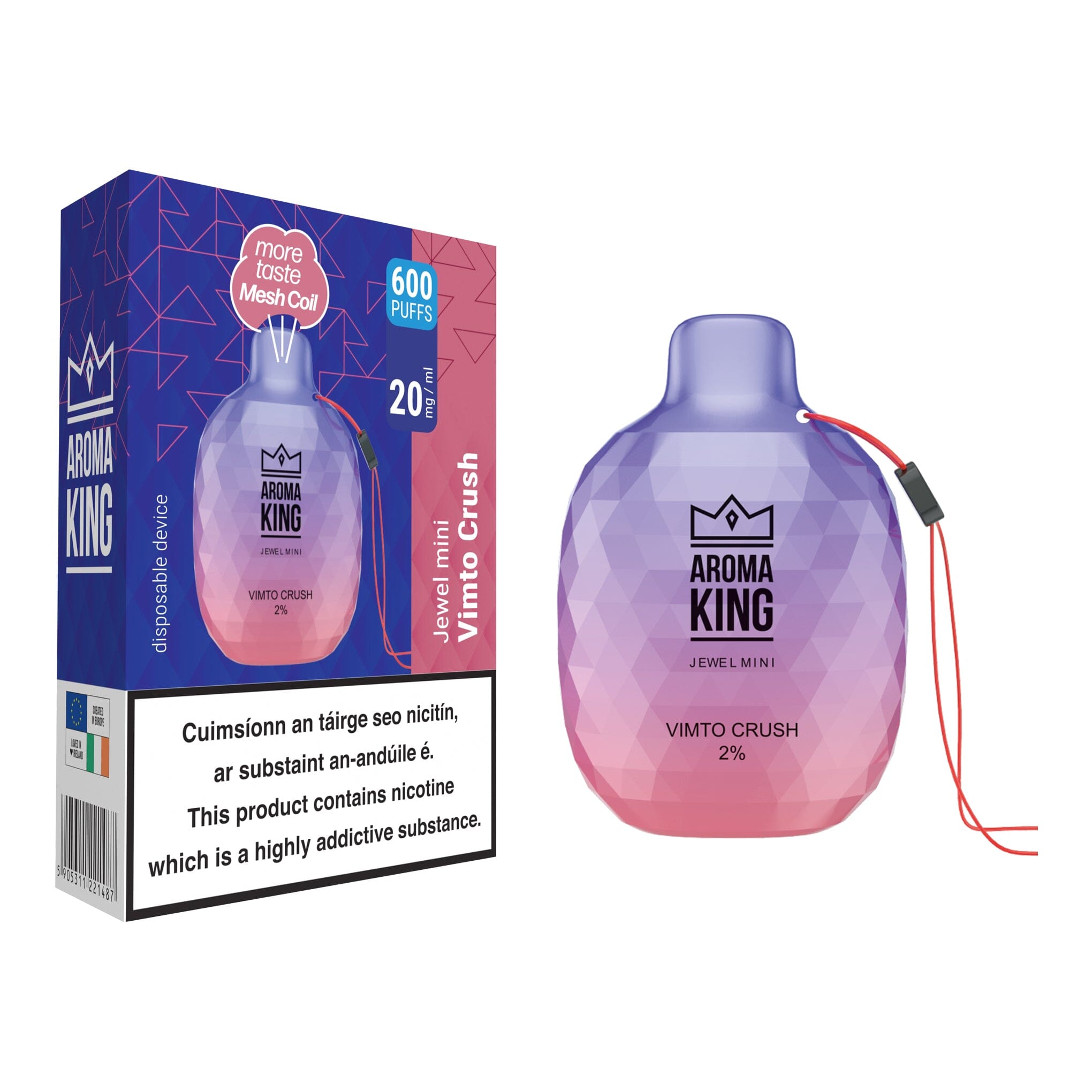 Aroma King Jewel Mini 600 Disposable Vape Vimto Crush