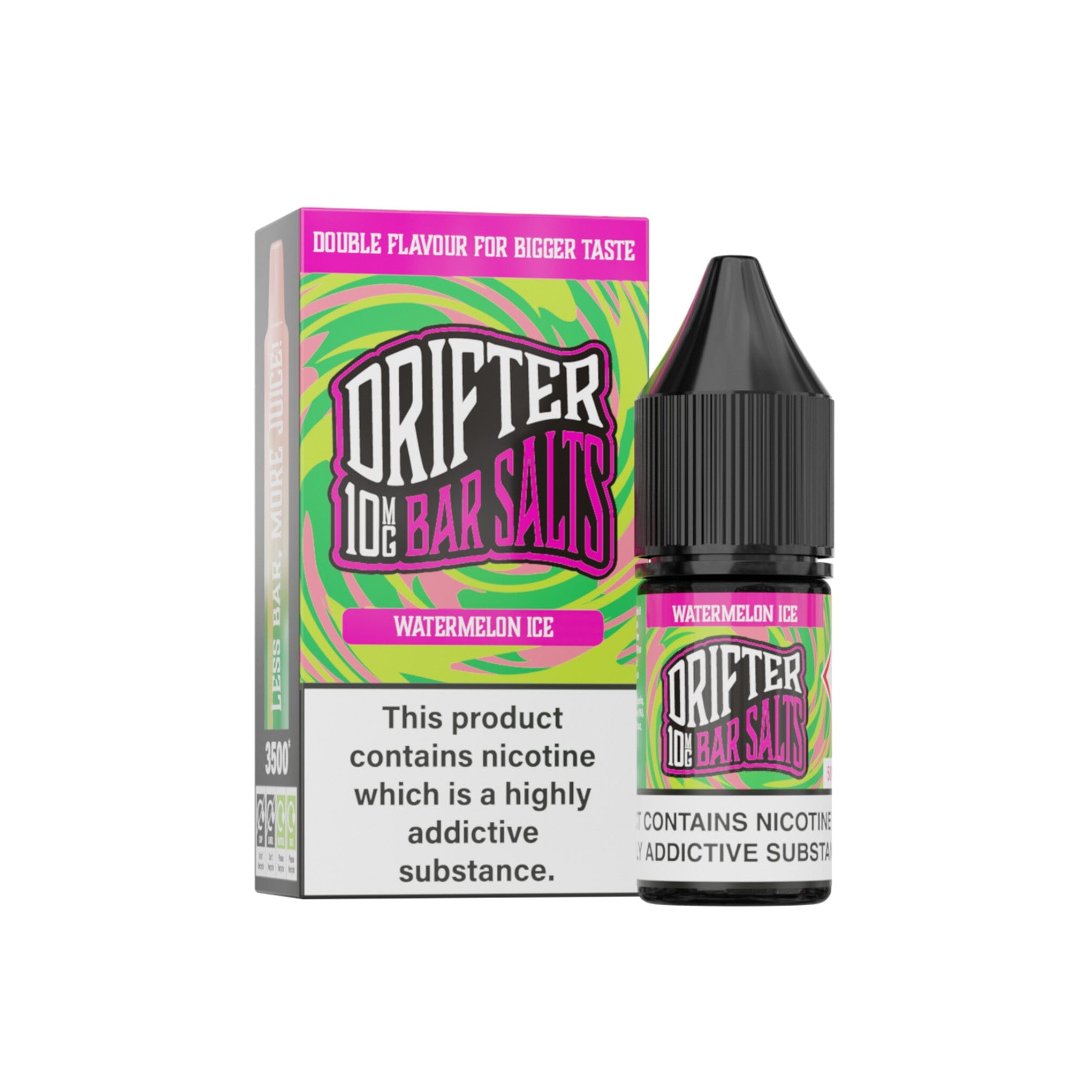 Drifter Bar Salt E-Liquid Watermelon Ice 10MG - Medium Nicotine 