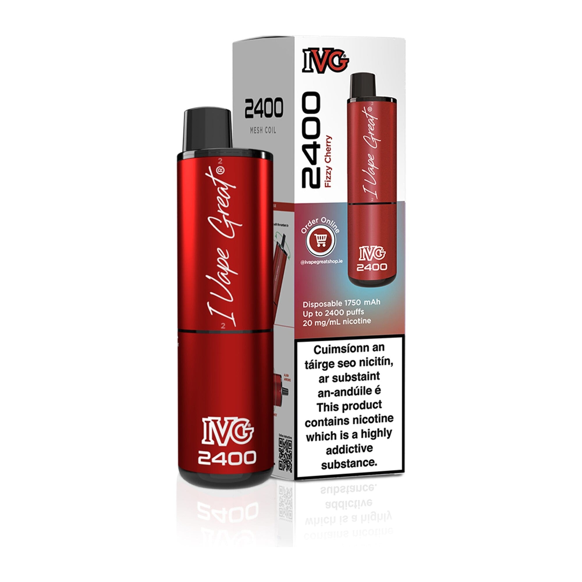 IVG 2400 Disposable Vape Kit Fizzy Cherry
