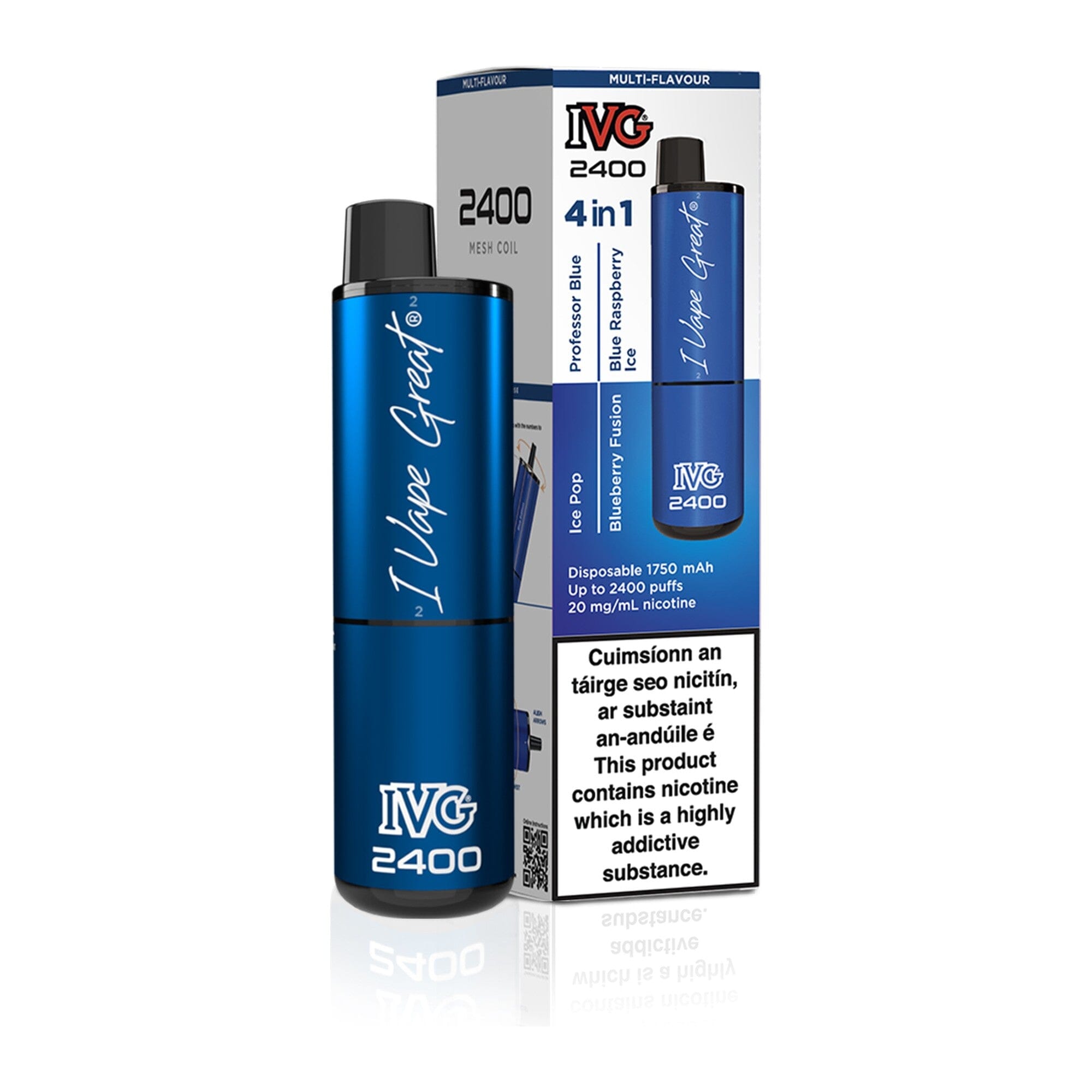 IVG 2400 Disposable Vape Kit Multi Flavour: Blue Edition
