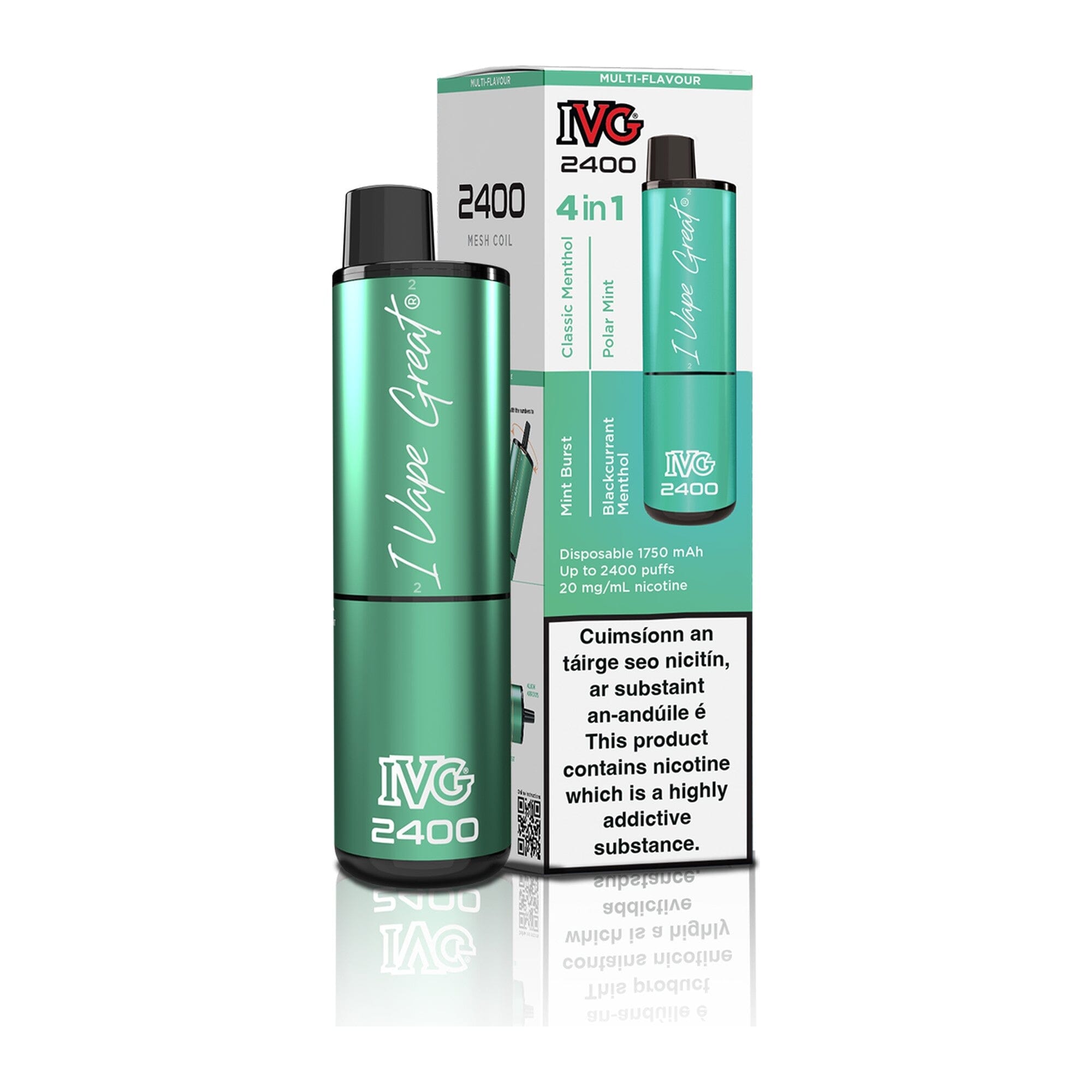 IVG 2400 Disposable Vape Kit Multi Flavour: Menthol Edition