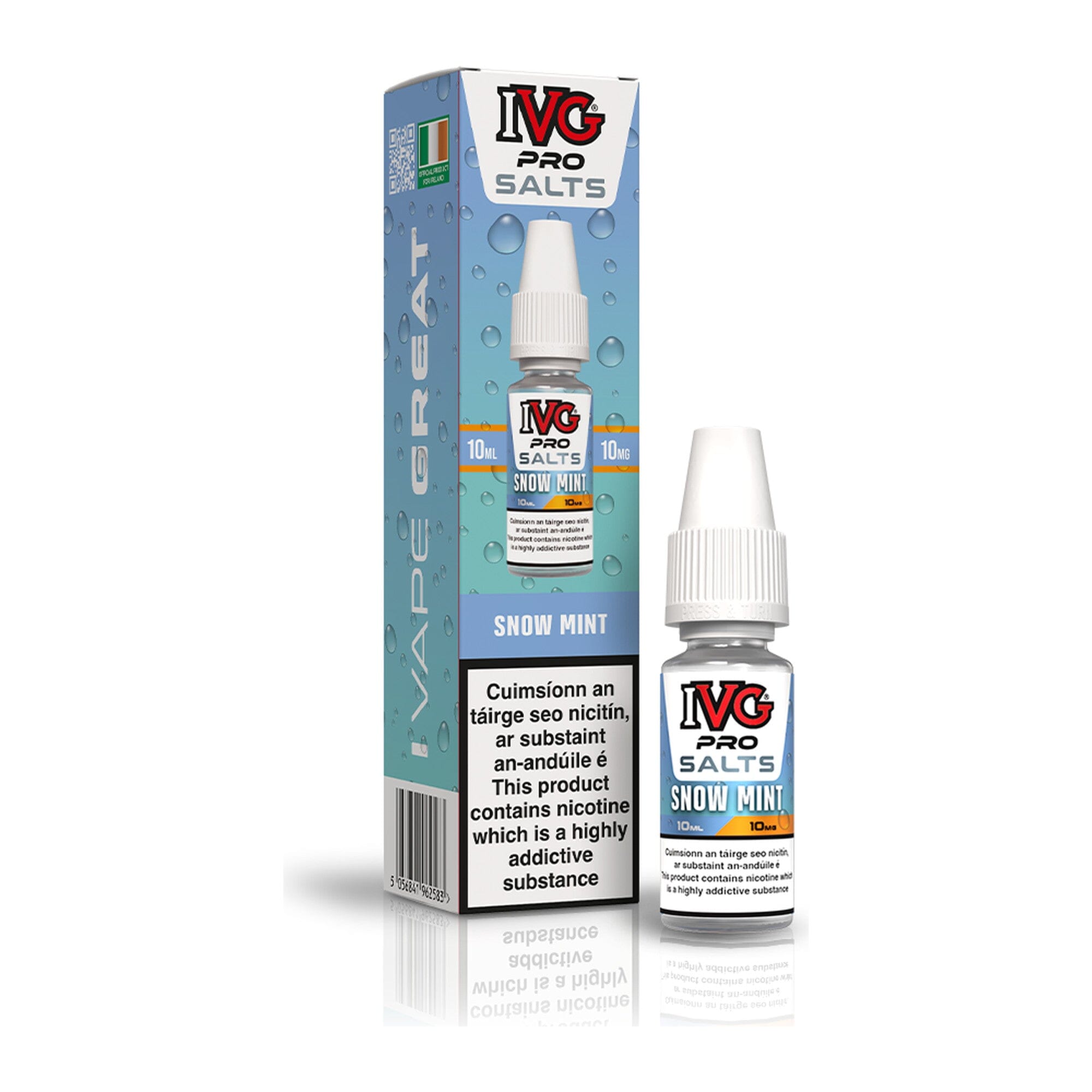 IVG Pro Salt Nicotine Salt E-Liquid Snow Mint 10MG - Medium Nicotine