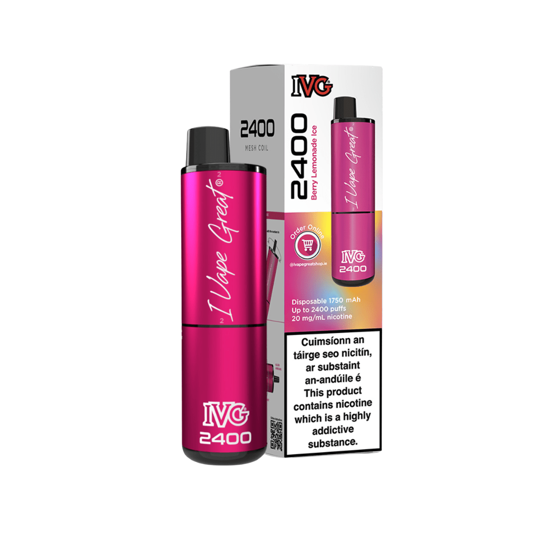 IVG 2400 Disposable Vape Kit Berry Leomade Ice