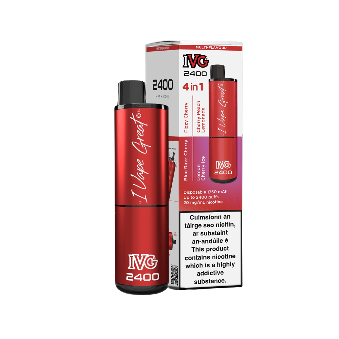 IVG 2400 Disposable Vape Kit Multi Flavour: Cherry Edition