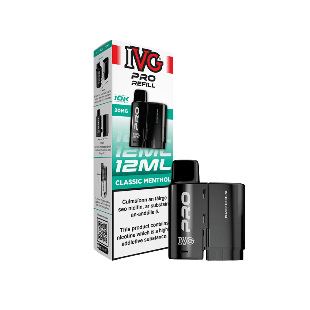IVG PRO 12K Refills Classic Menthol