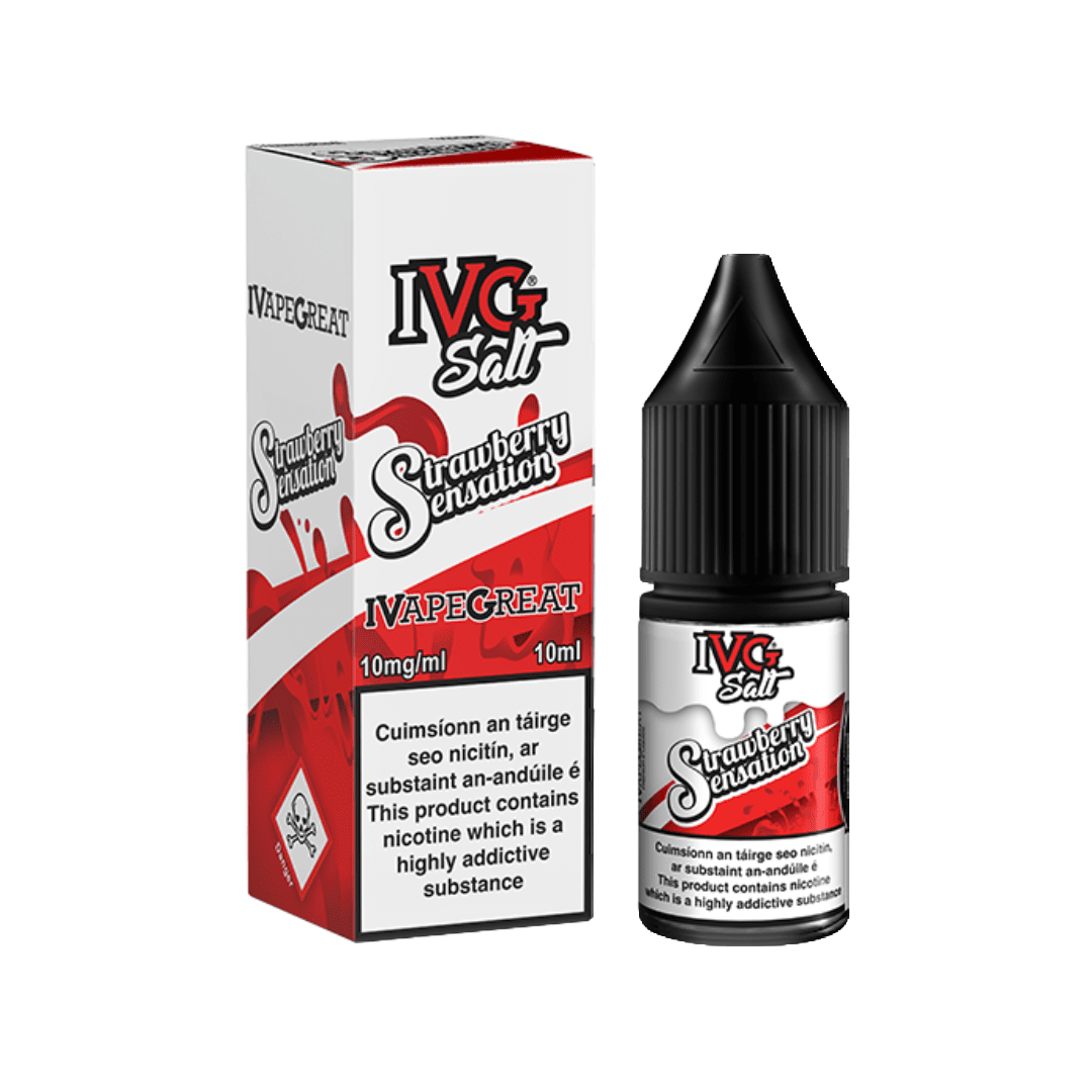 IVG Nicotine Salt E-Liquid Strawberry Sensation 10MG - Medium Nicotine