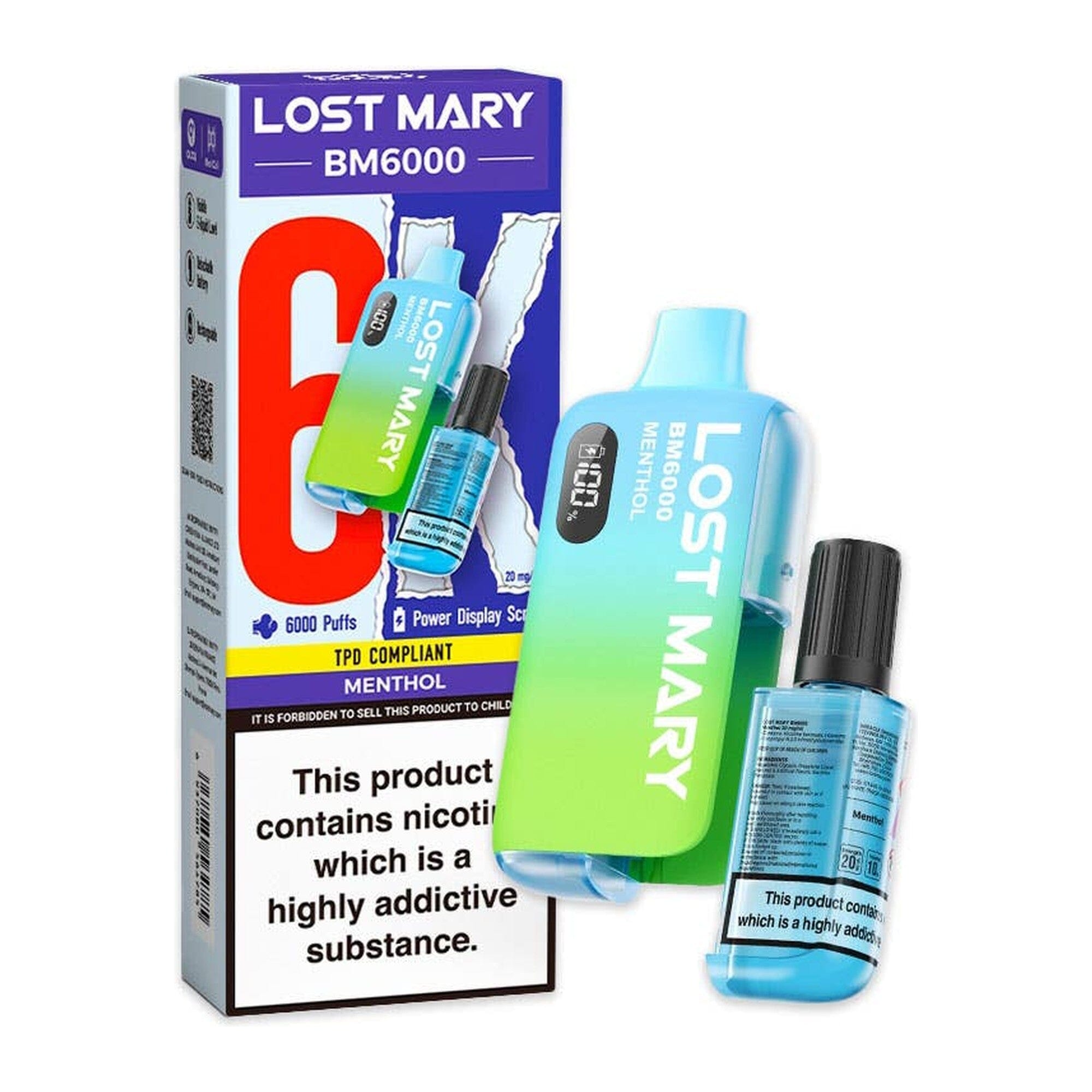 Lost Mary BM6000 Disposable Vape Kit Menthol