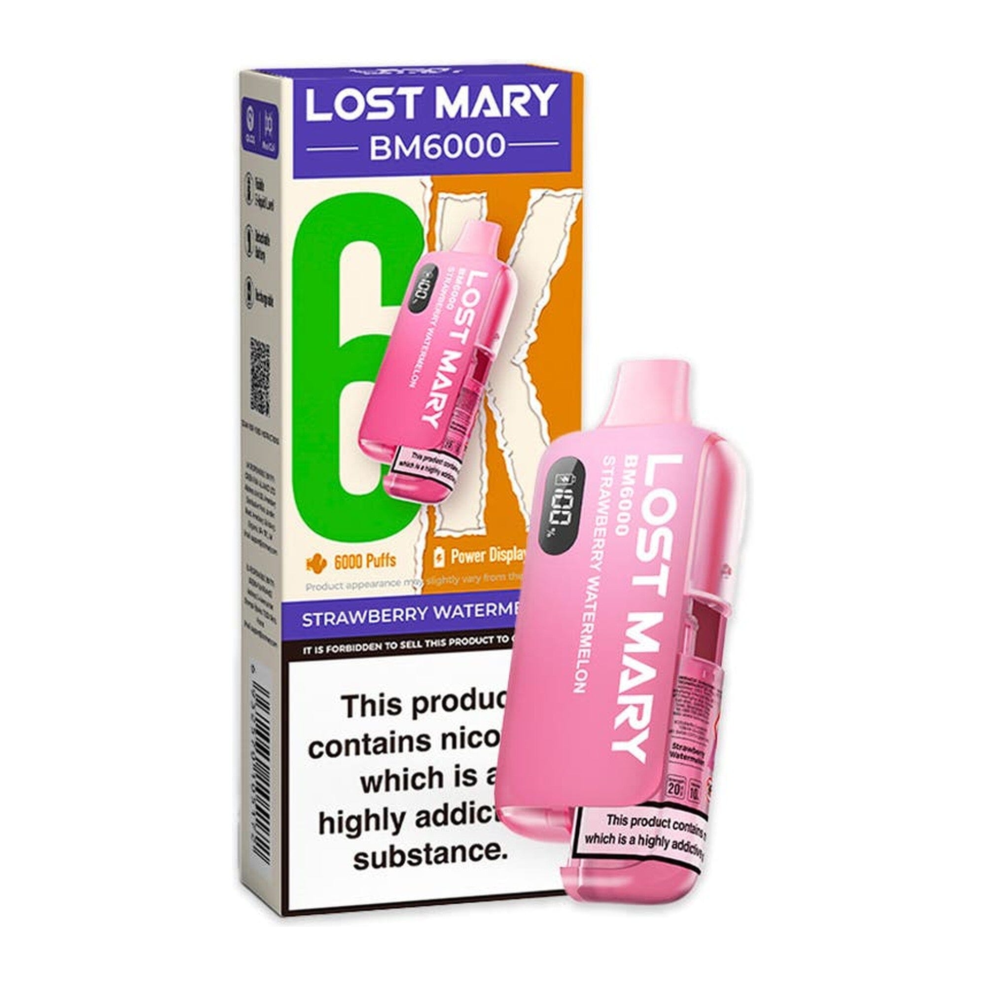 Lost Mary BM6000 Disposable Vape Kit Strawberry Watermelon Ice