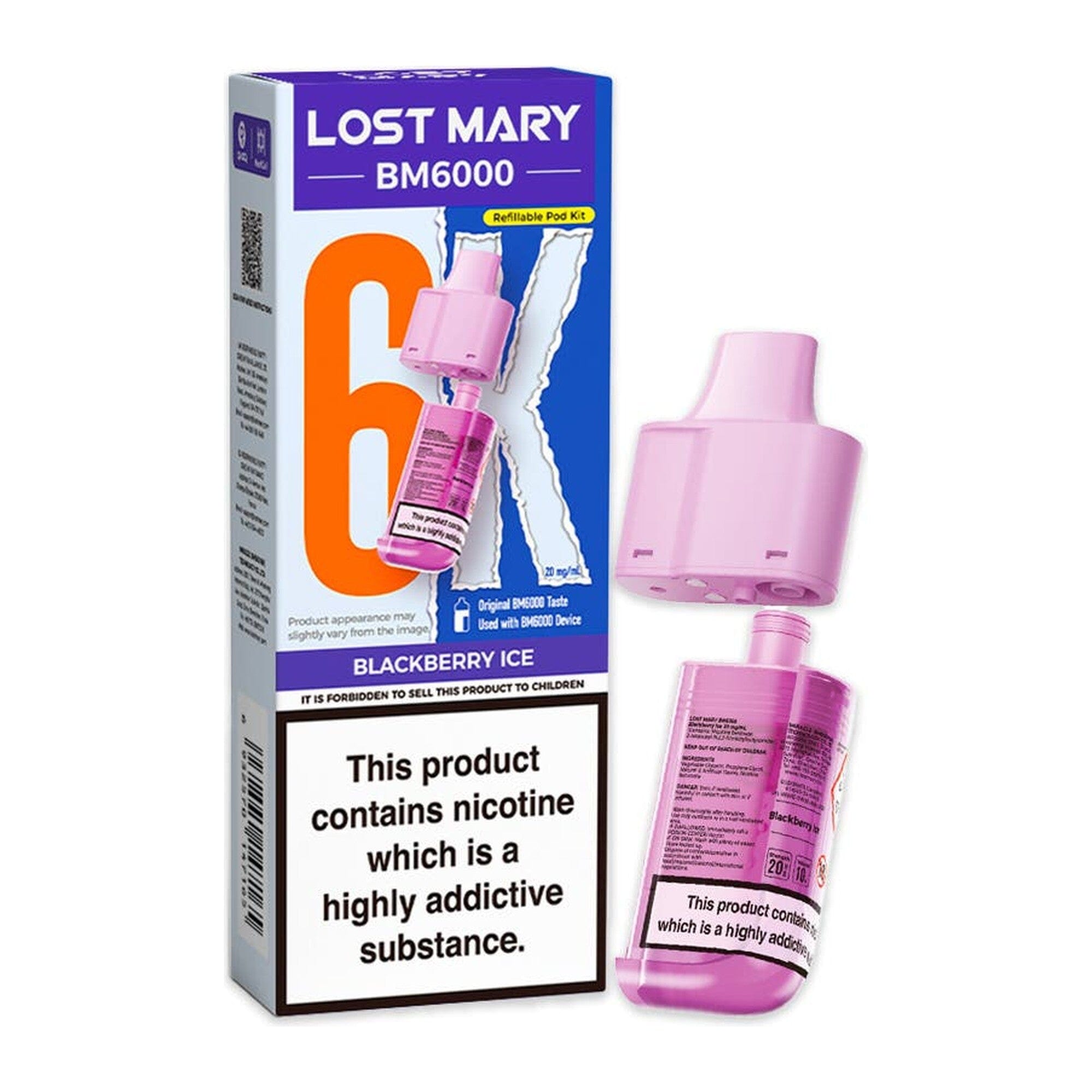Lost Mary BM6000 Prefilled Pod & Refill Blackberry Ice