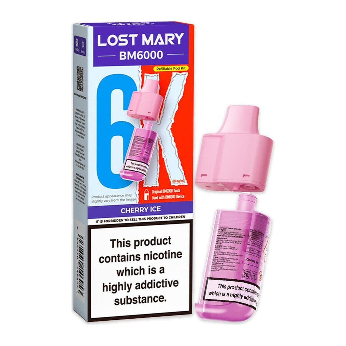 Lost Mary BM6000 Prefilled Pod & Refill Cherry Ice