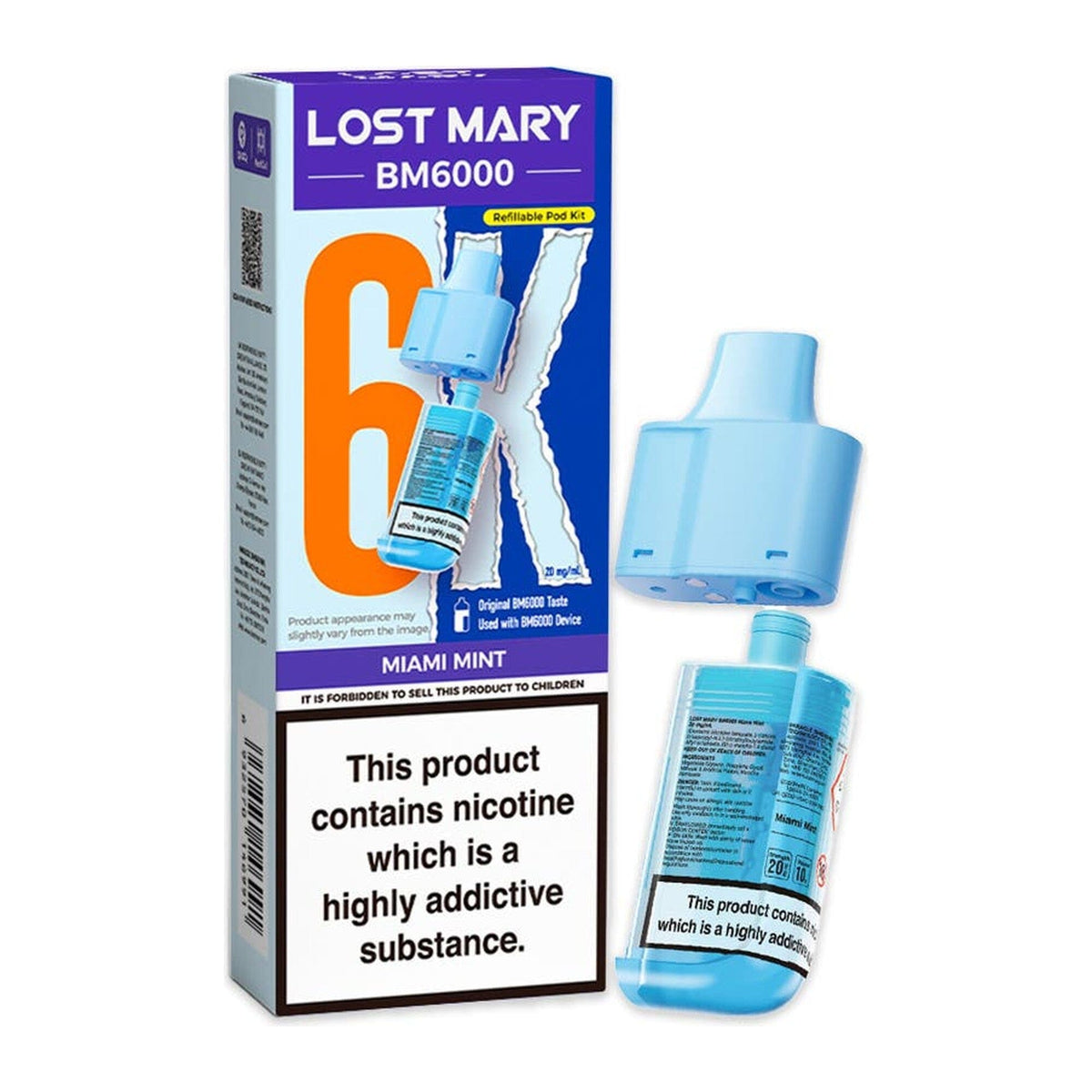 Lost Mary BM6000 Prefilled Pod & Refill Miami Mint