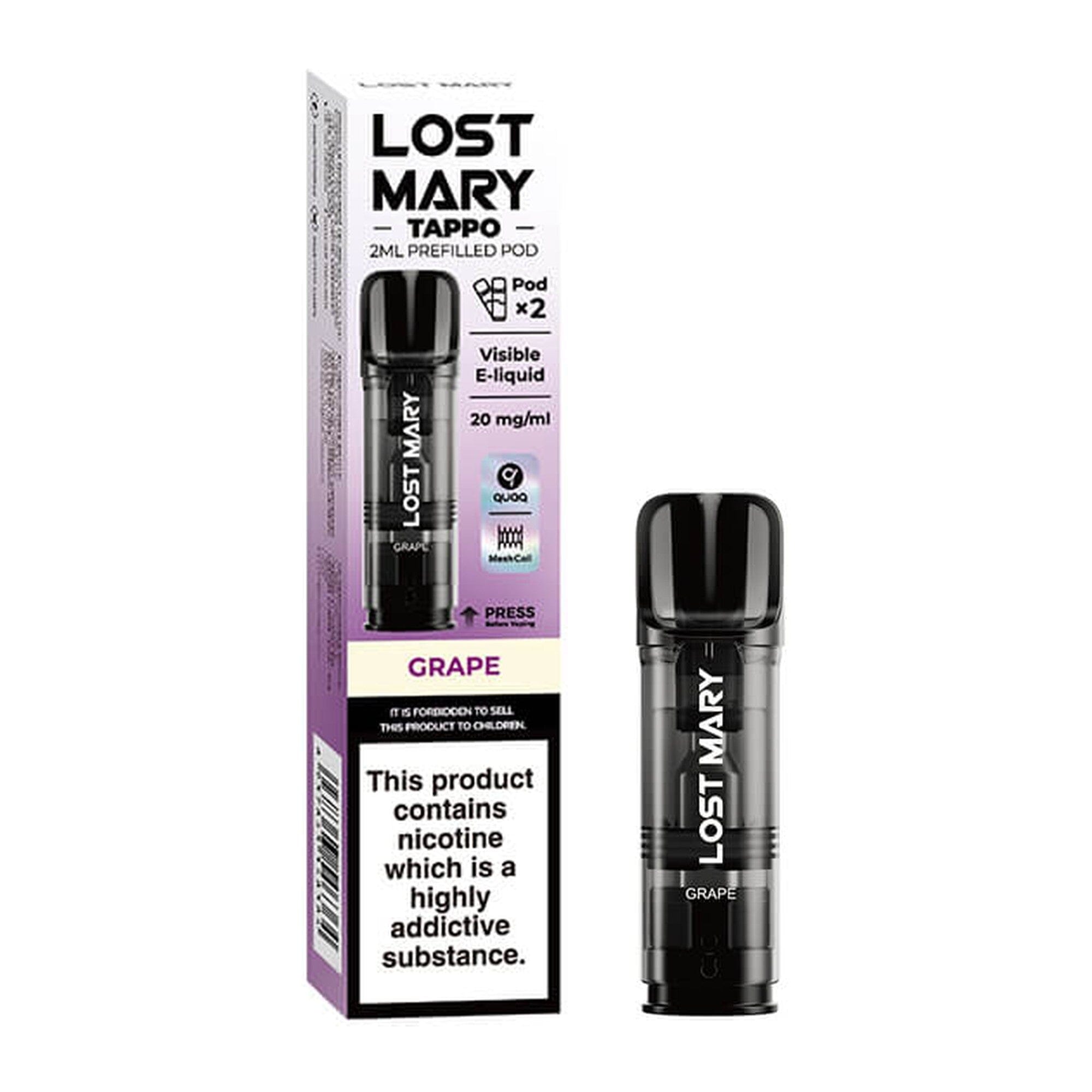 Lost Mary Tappo Prefilled Pod Grape
