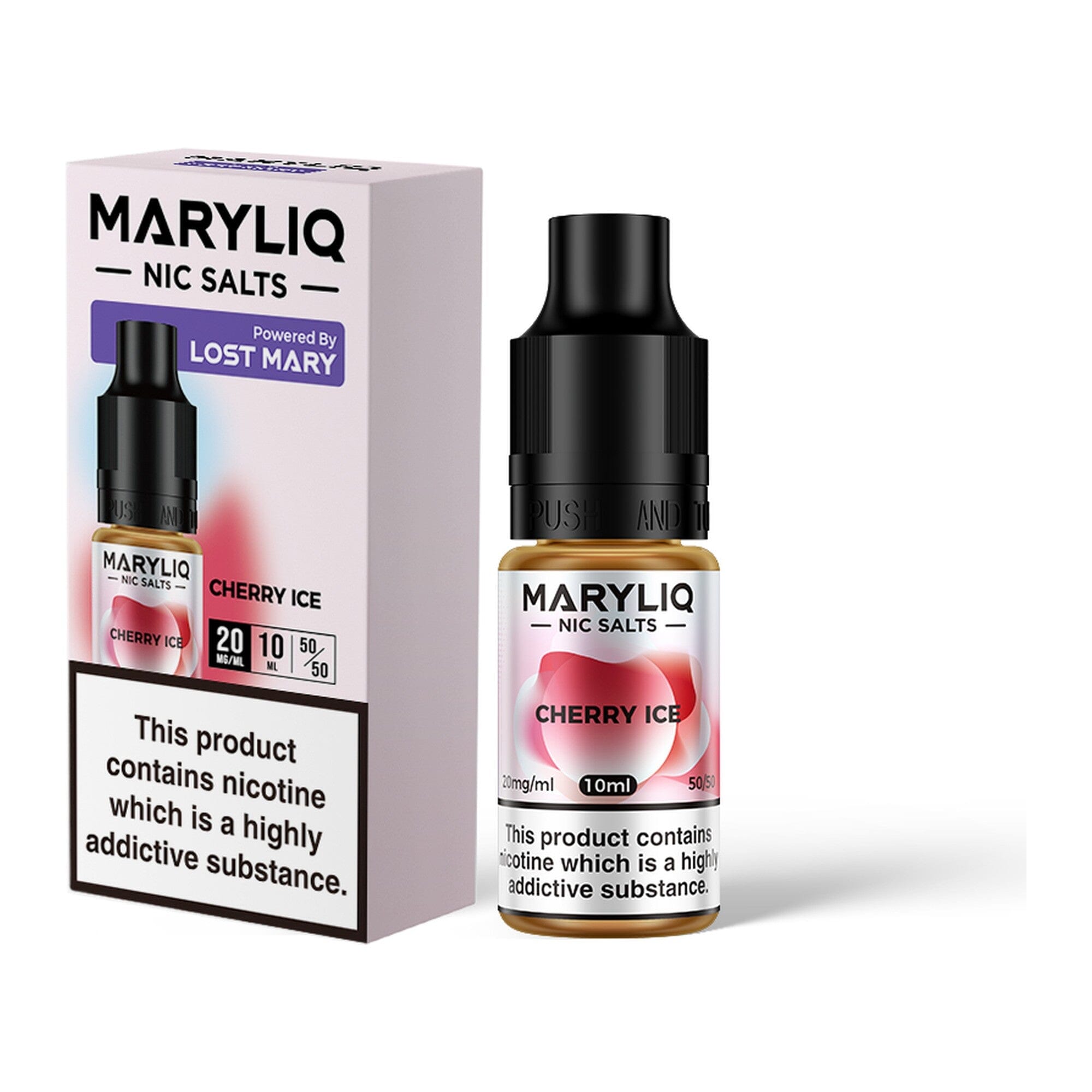 MARYLIQ by Lost Mary Nicotine Salt E-Liquid Cherry Ice 20MG - High Nicotine