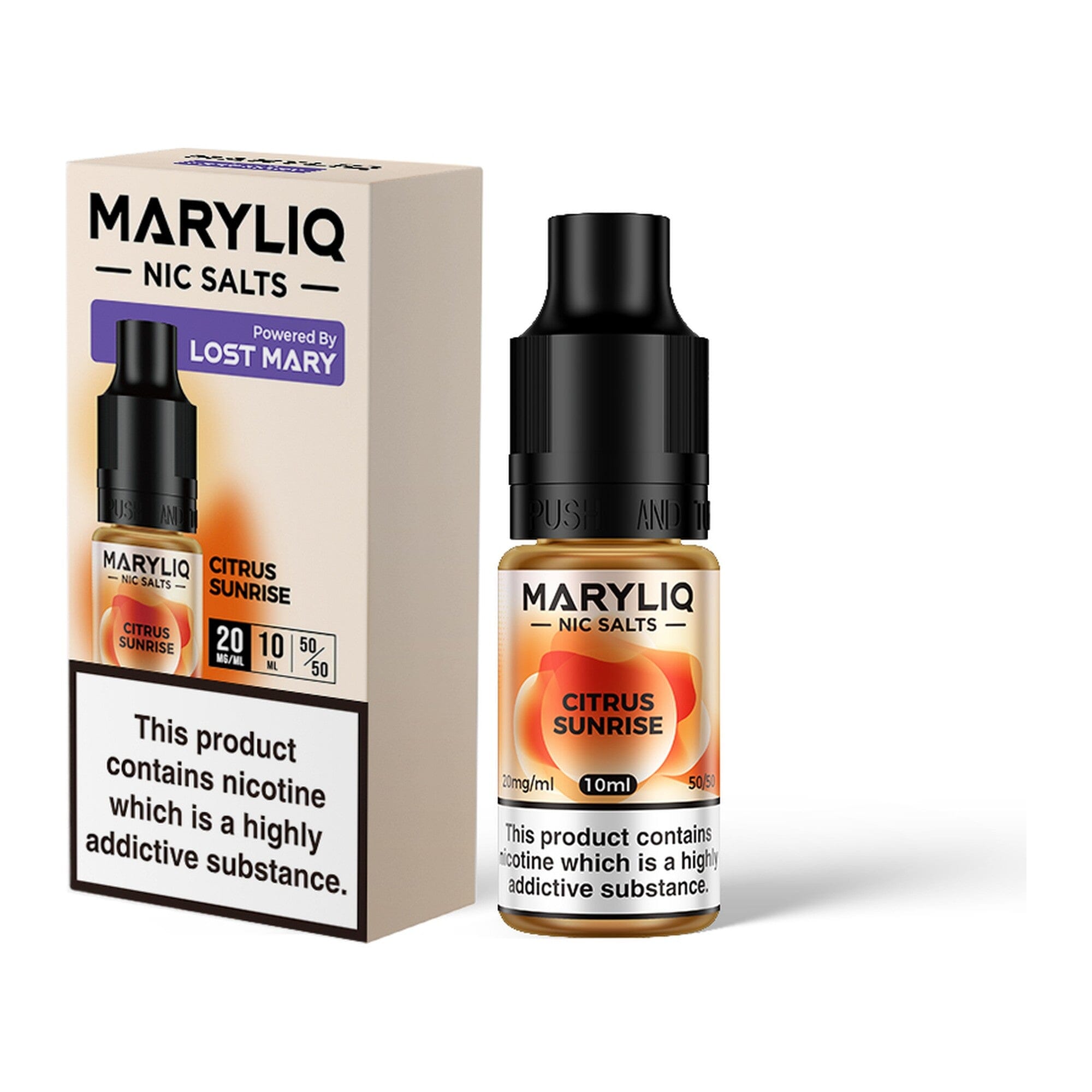 MARYLIQ by Lost Mary Nicotine Salt E-Liquid Citrus Sunrise 20MG - High Nicotine