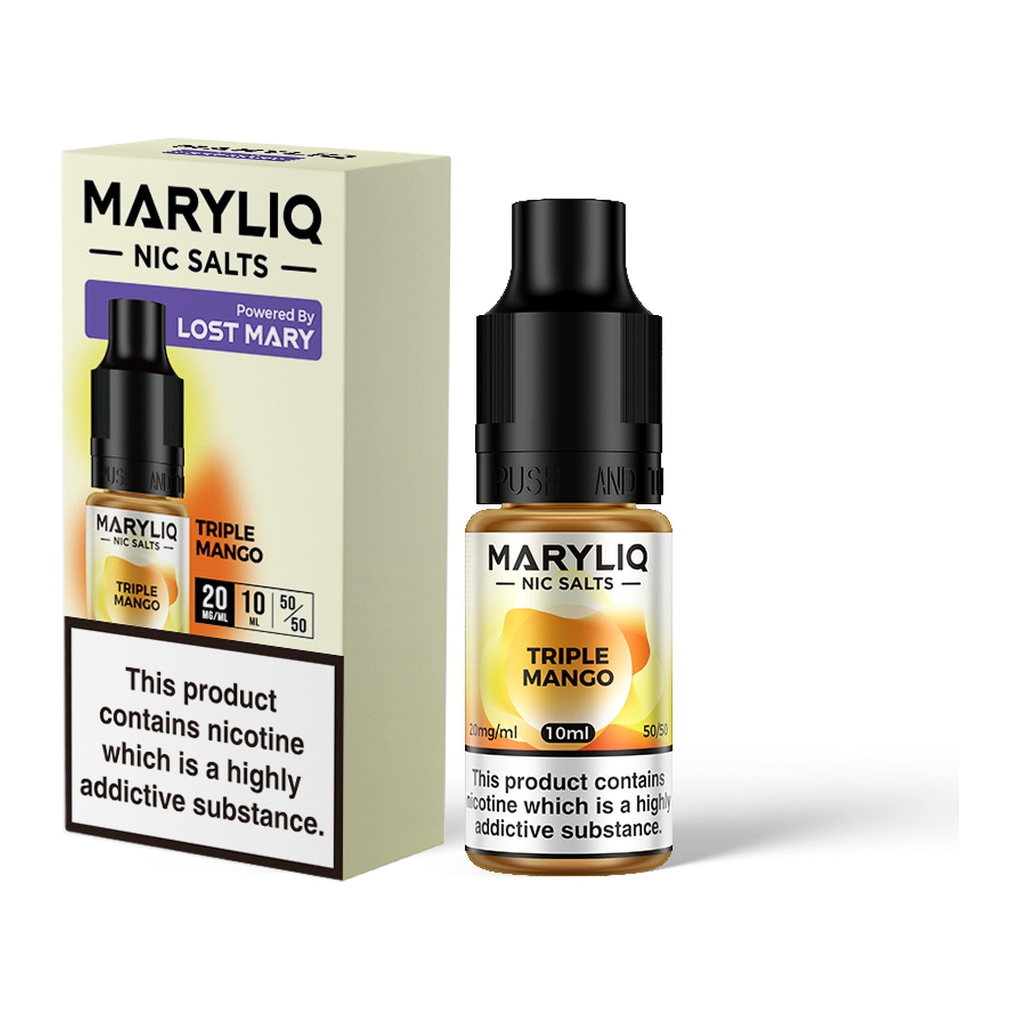 MARYLIQ by Lost Mary Nicotine Salt E-Liquid Triple Mango 20MG - High Nicotine