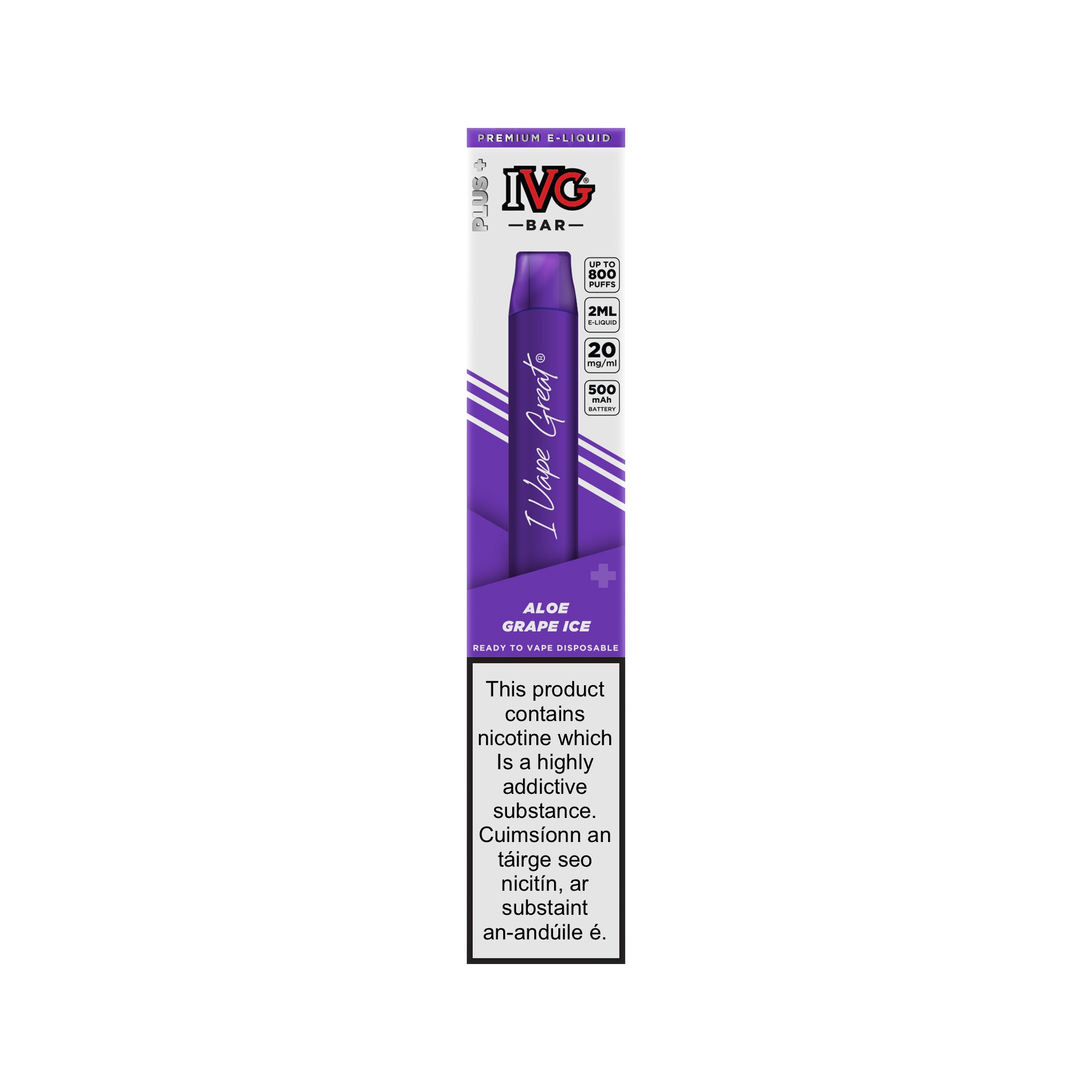 IVG Bar Plus Disposable Kit Aloe Grape Ice