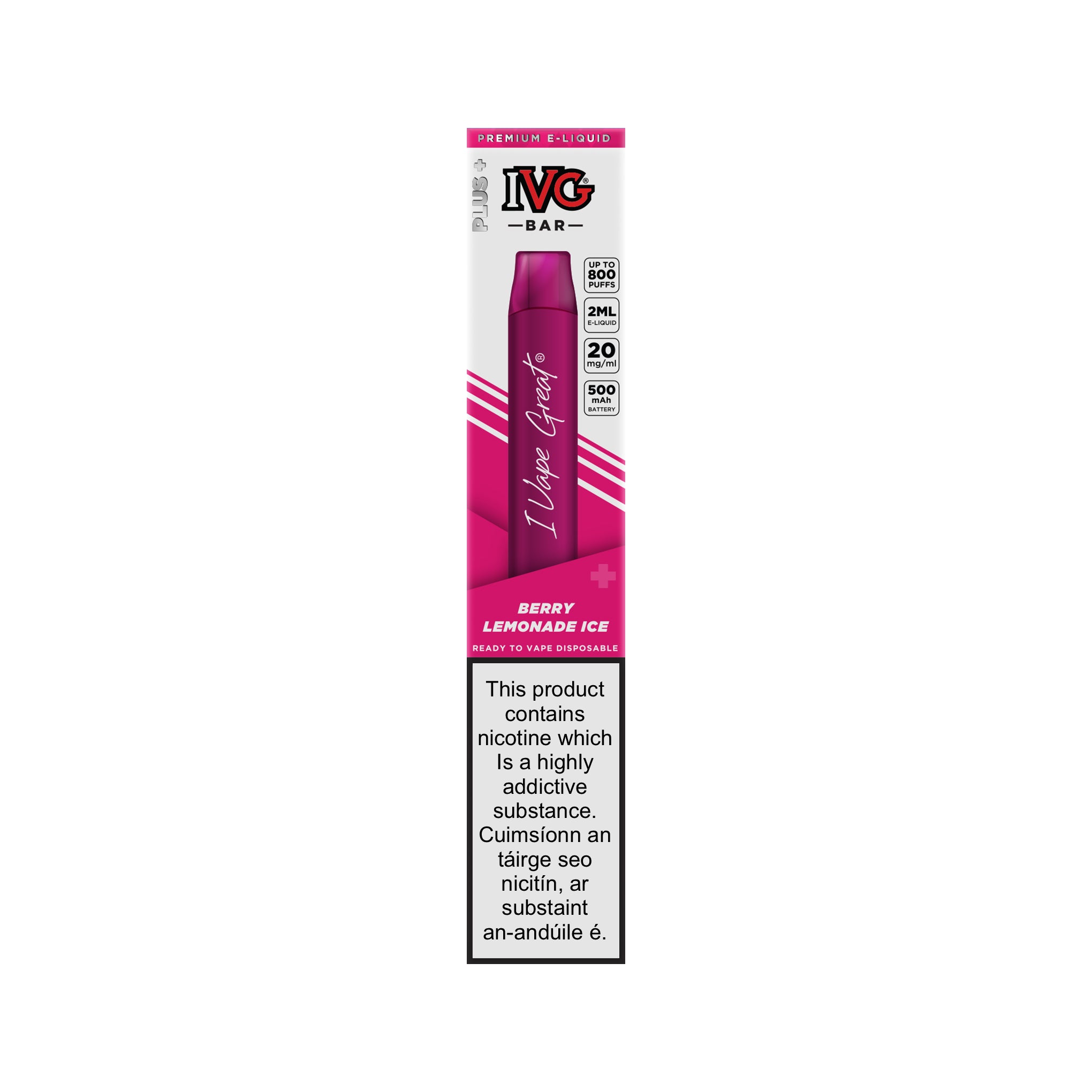 IVG Bar Plus Disposable Kit Berry Lemonade Ice 