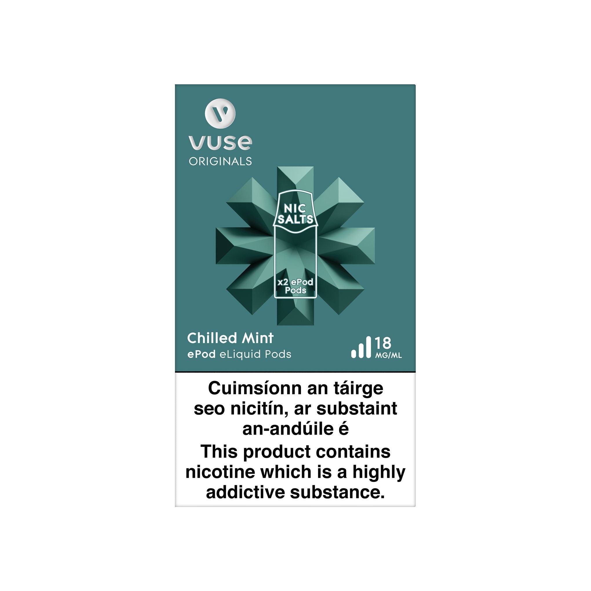 VUSE ePod Cartridges Chilled Mint 18MG vPro - High Nicotine 