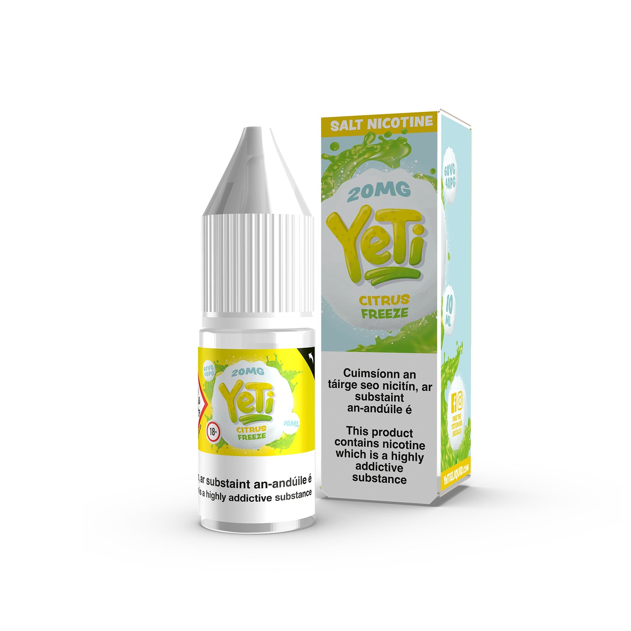 Yeti Nicotine Salt E-Liquid Citrus Freeze 