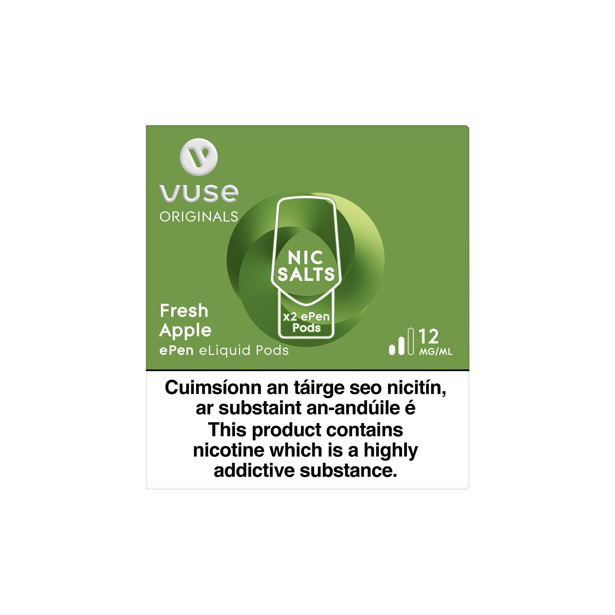 VUSE ePen 3 Cartridges Fresh Apple 12MG vPro - Medium Nicotine