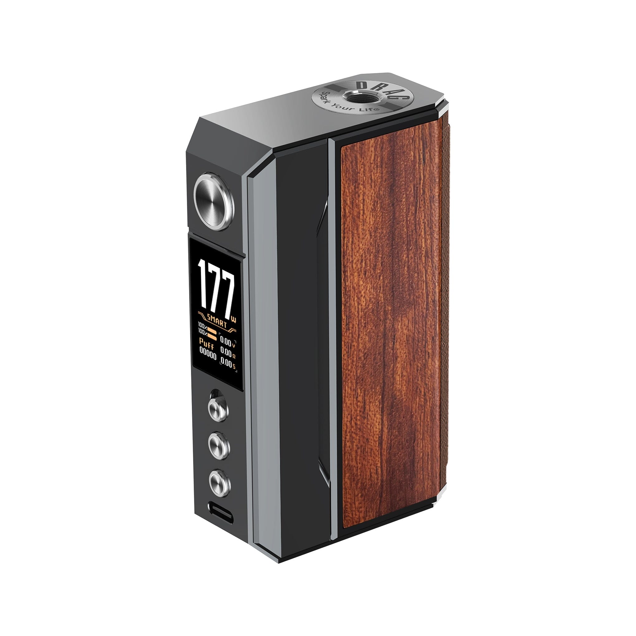 Voopoo Drag 4 Mod Gunmetal and Rosewood
