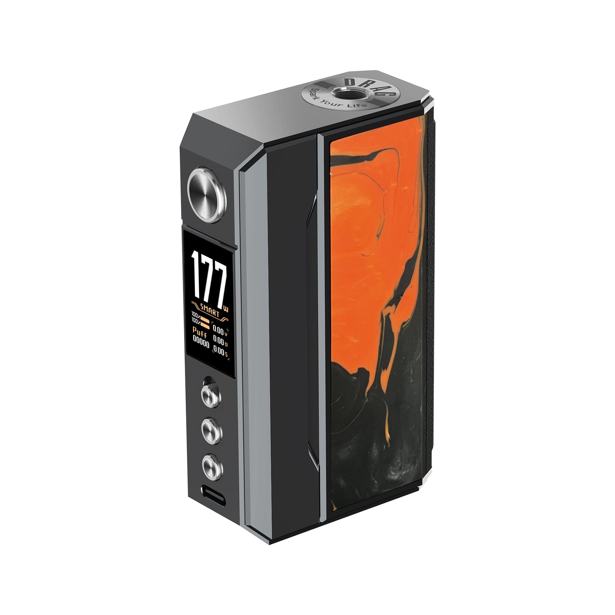 Voopoo Drag 4 Mod Gunmetal and Tropical Orange