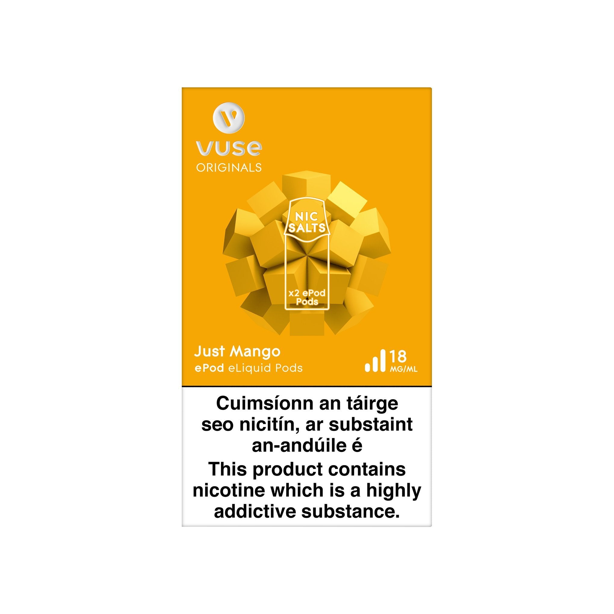 VUSE ePod Cartridges Just Mango 18MG vPro - High Nicotine 