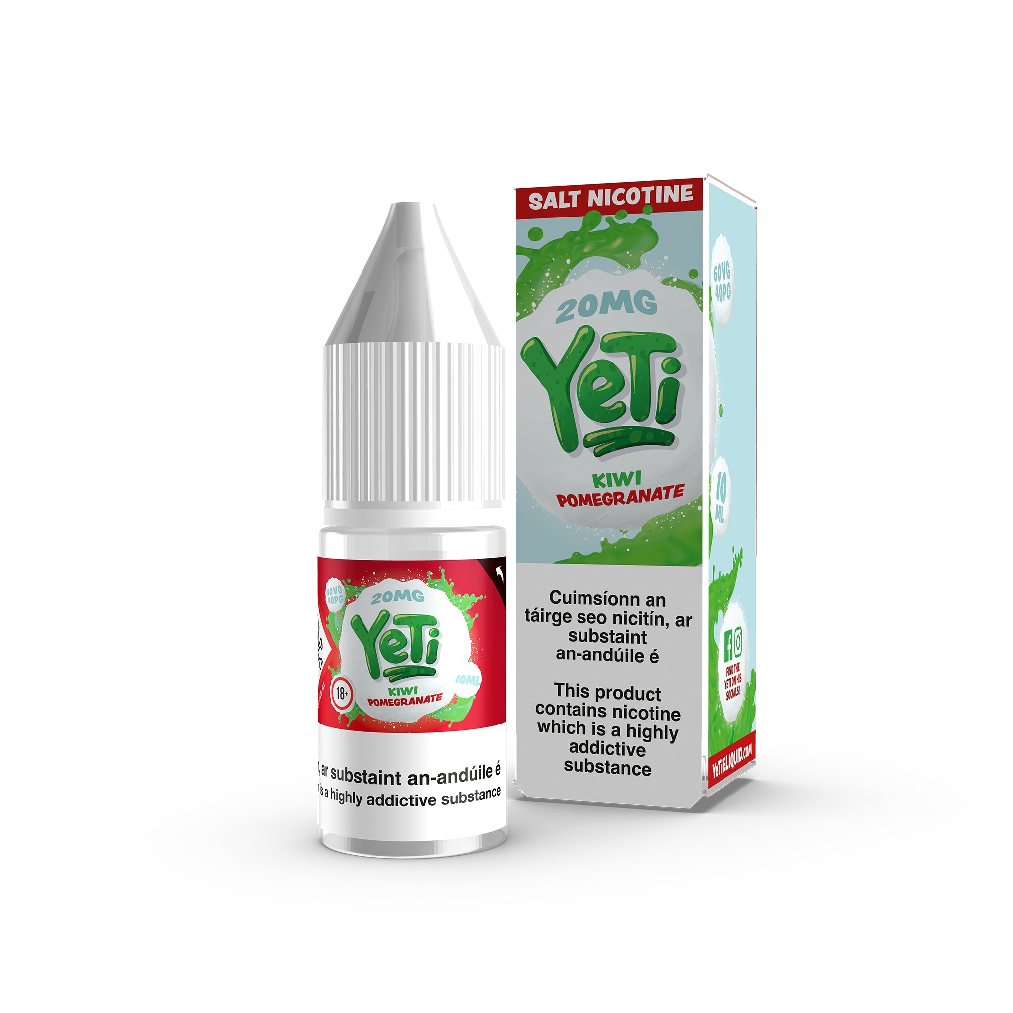 Yeti Nicotine Salt E-Liquid Kiwi Pomegranate 