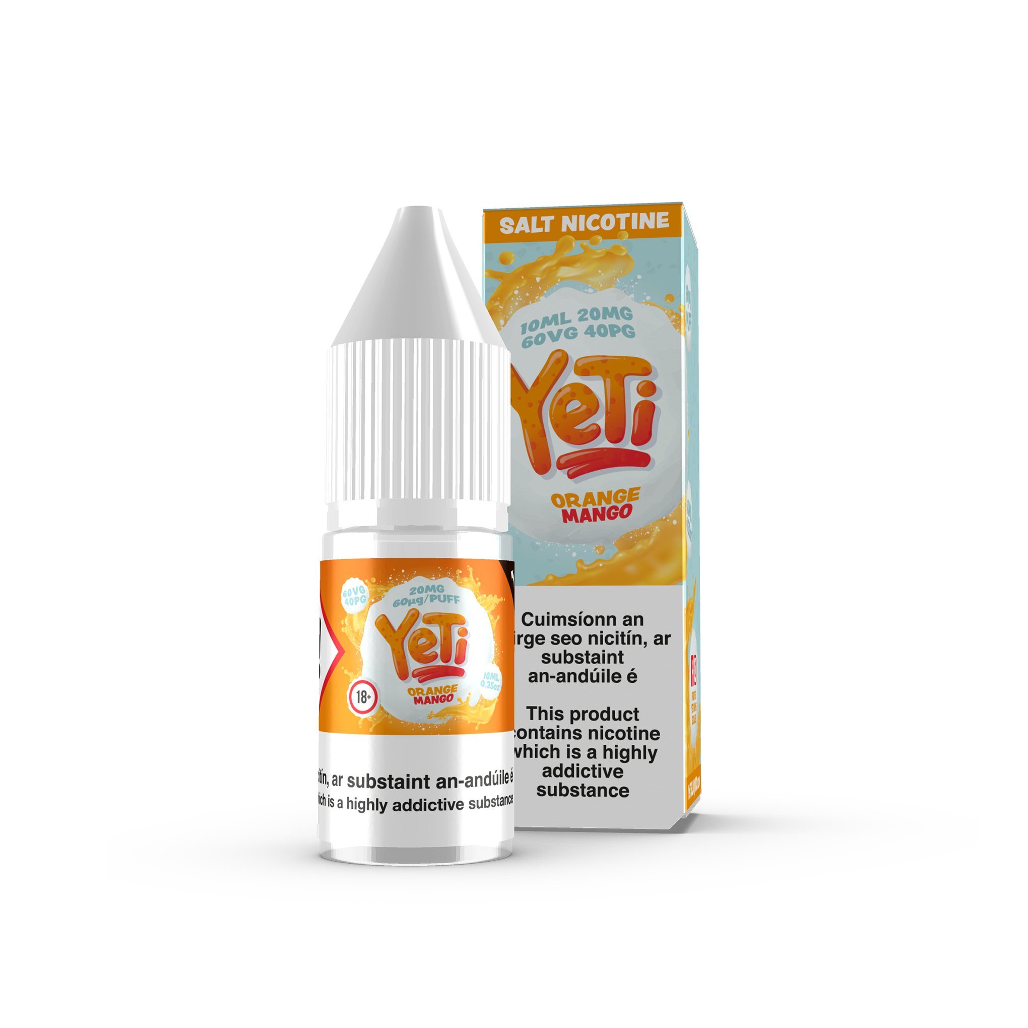 Yeti Nicotine Salt E-Liquid Orange Mango