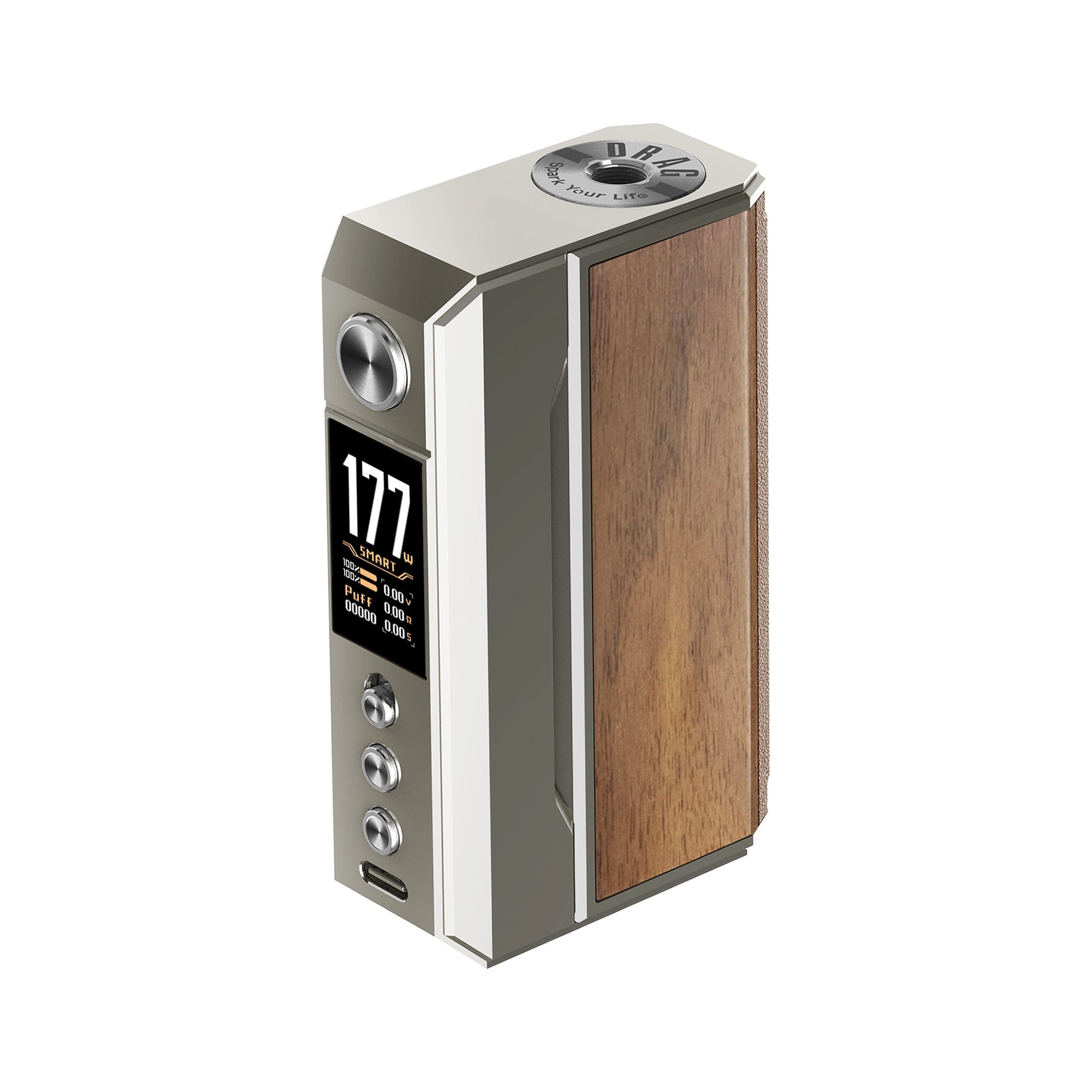 Voopoo Drag 4 Mod Pale Gold and Walnut