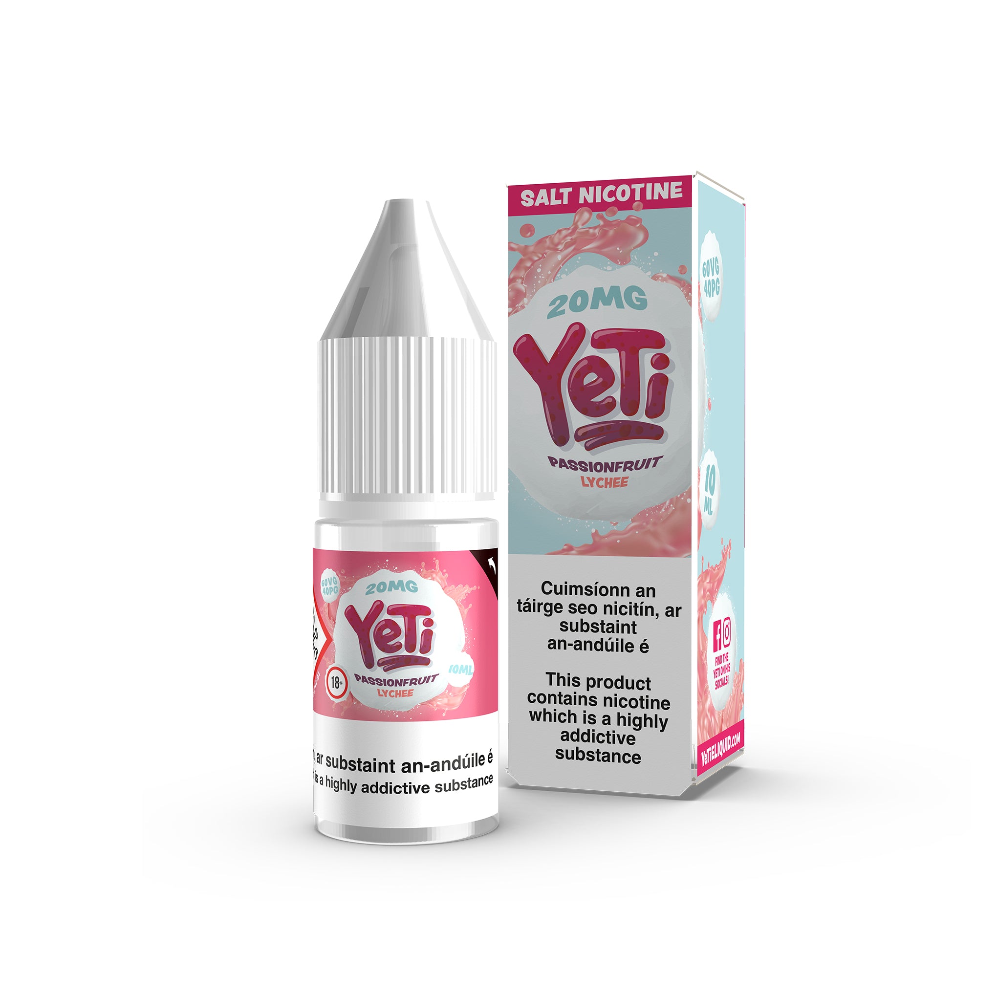 Yeti Nicotine Salt E-Liquid Passionfruit Lychee 