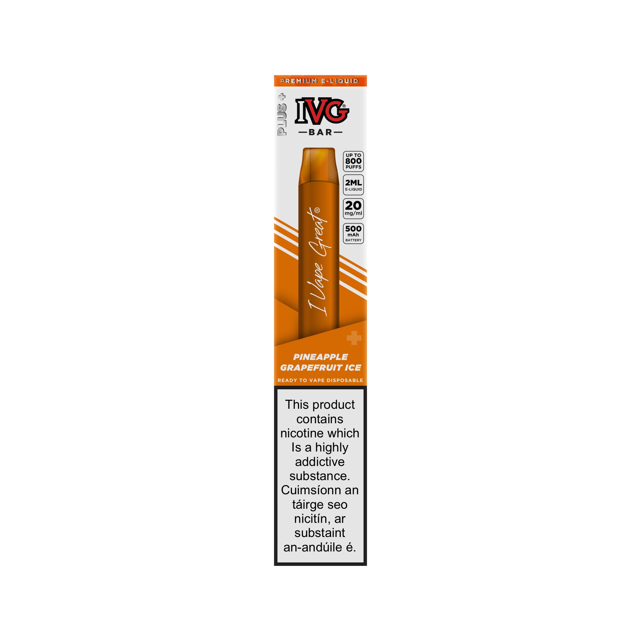 IVG Bar Plus Disposable Kit Pineapple Grapefruit Ice 