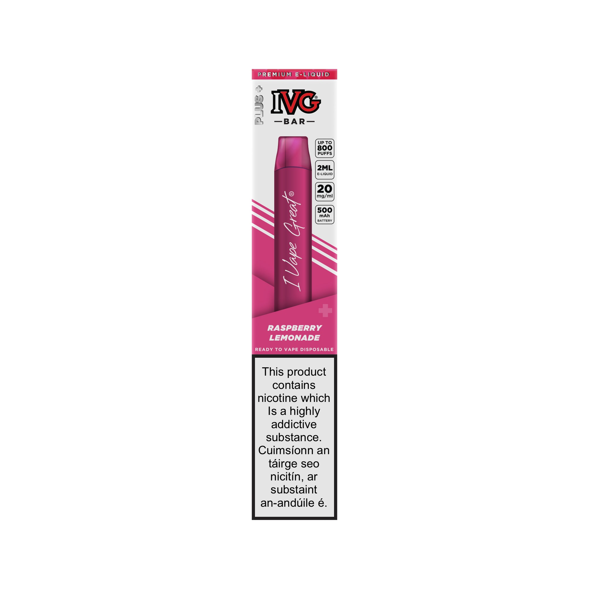 IVG Bar Plus Disposable Kit Raspberry Lemonade 