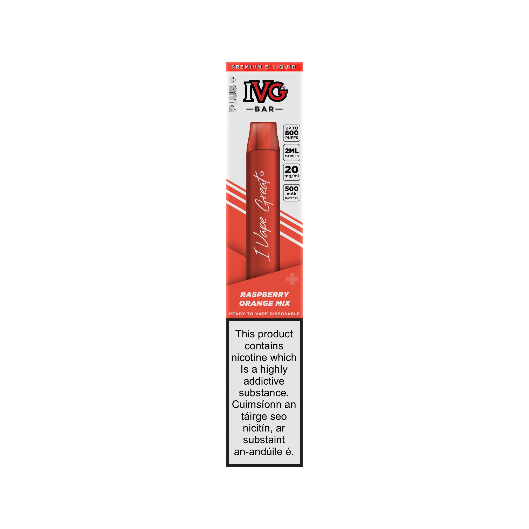 IVG Bar Plus Disposable Kit Raspberry Orange Mix 