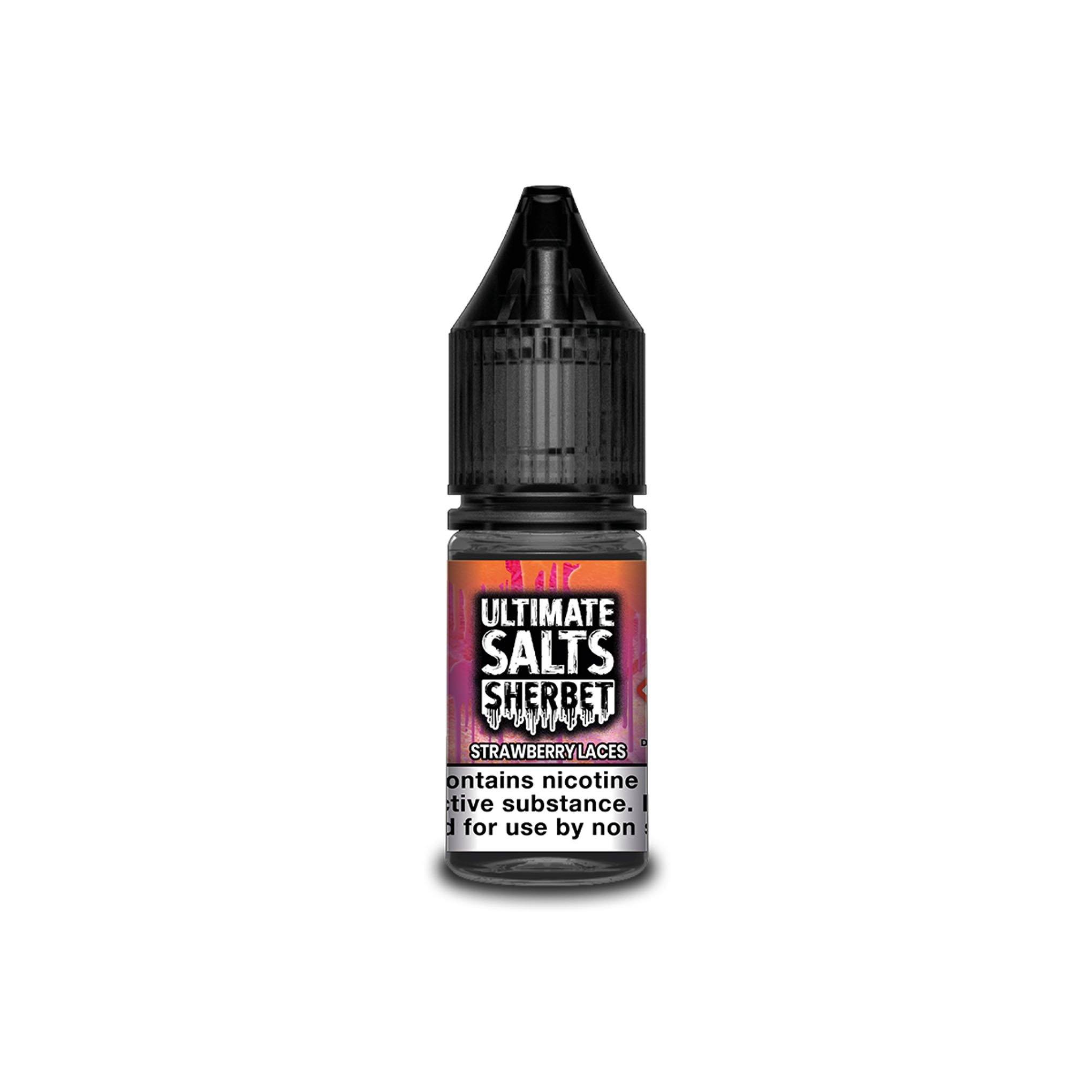 Ultimate Juice Nicotine Salt E-Liquid Strawberry Laces Sherbet 10MG - Medium Nicotine